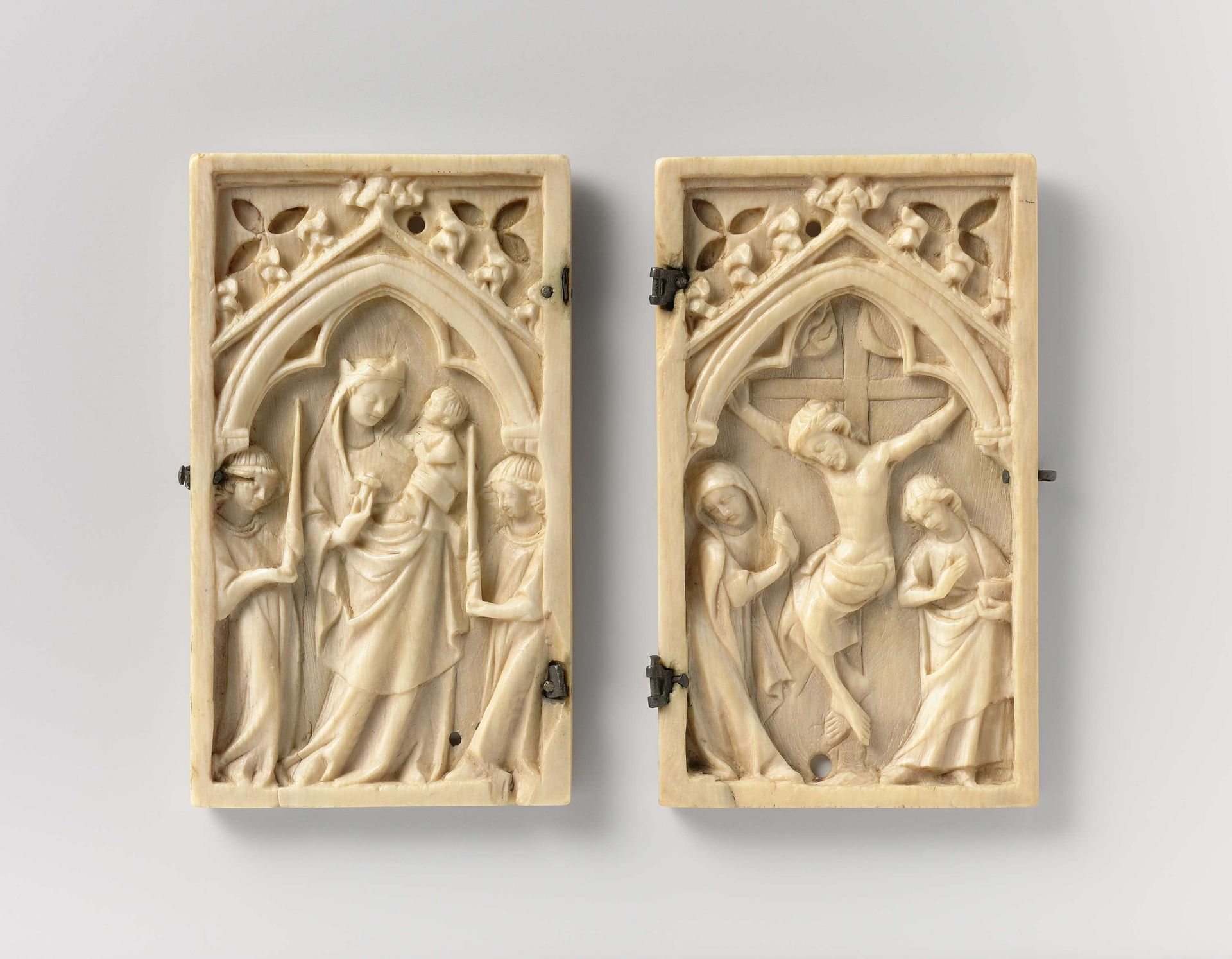 Diptych with the Virgin a nd Child and the Crucifixion by Anonymous