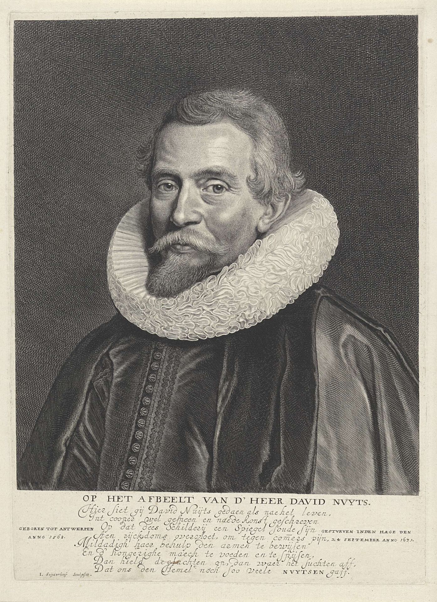 Portret van David Nuyts by Jonas Suyderhoef