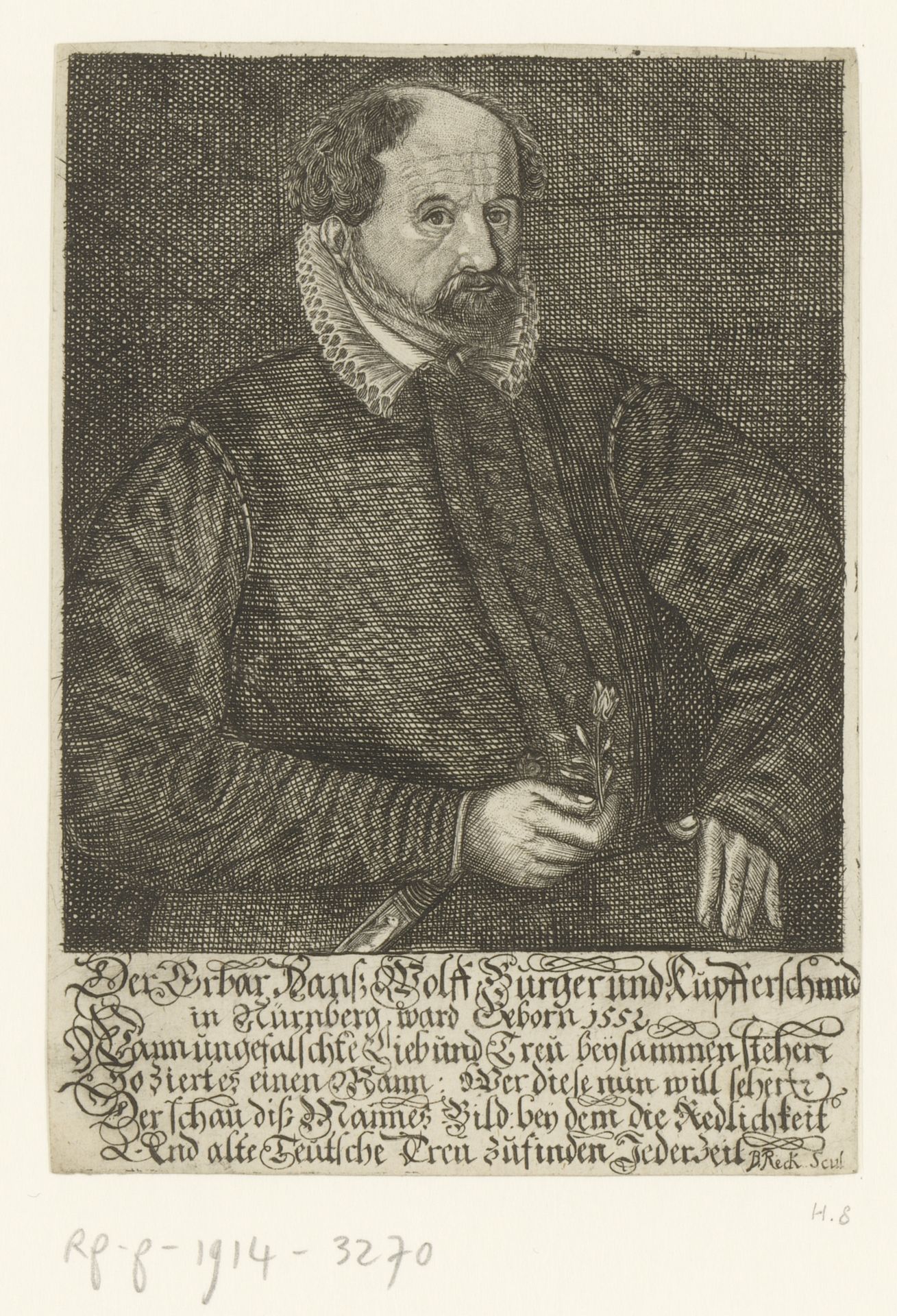 Portret van Hanns Wolff by Benjamin Recknagel