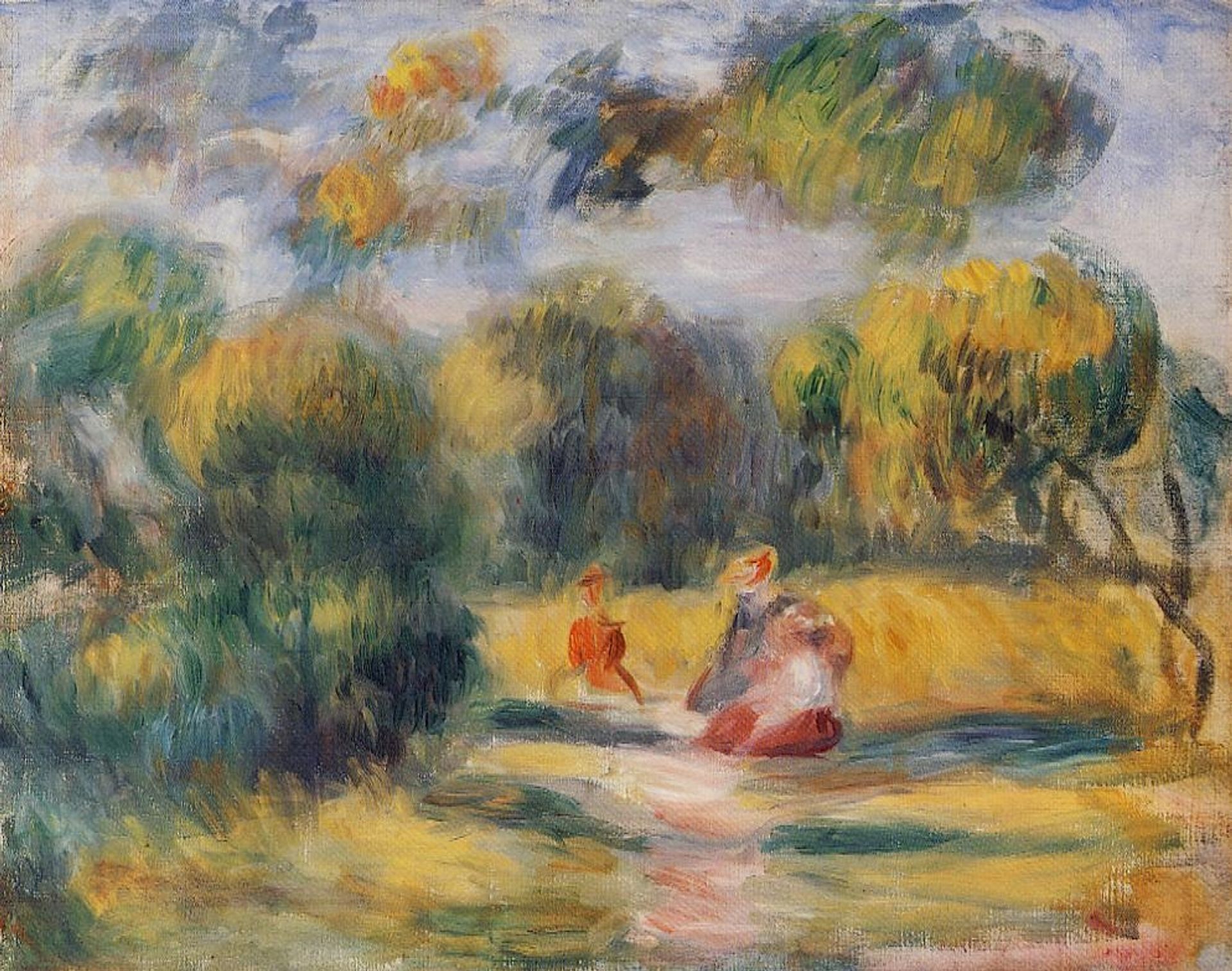 Figures in a Landscape by Pierre-Auguste Renoir