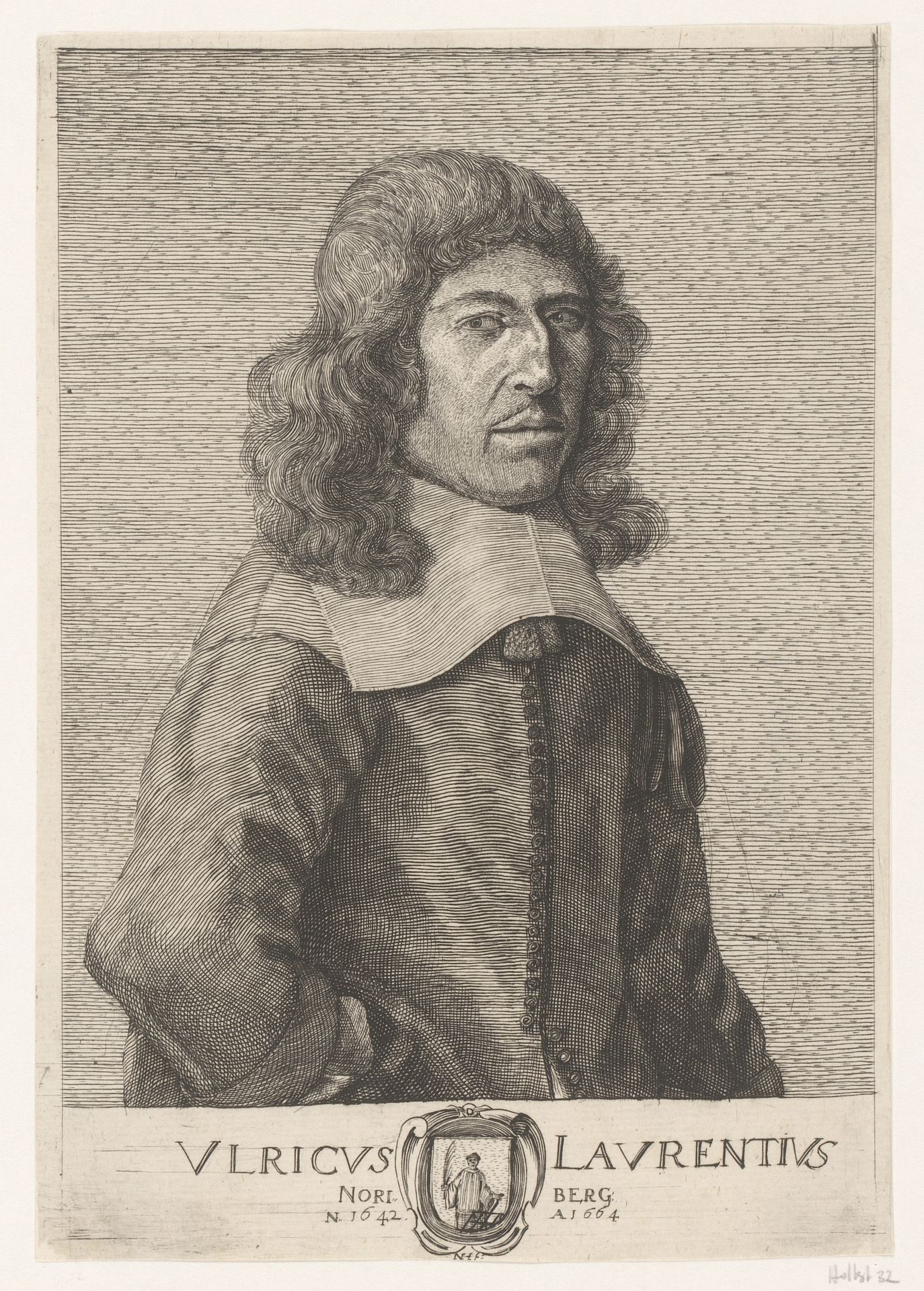Portret van Ulrich Laurentius by Nicolaus Häublin