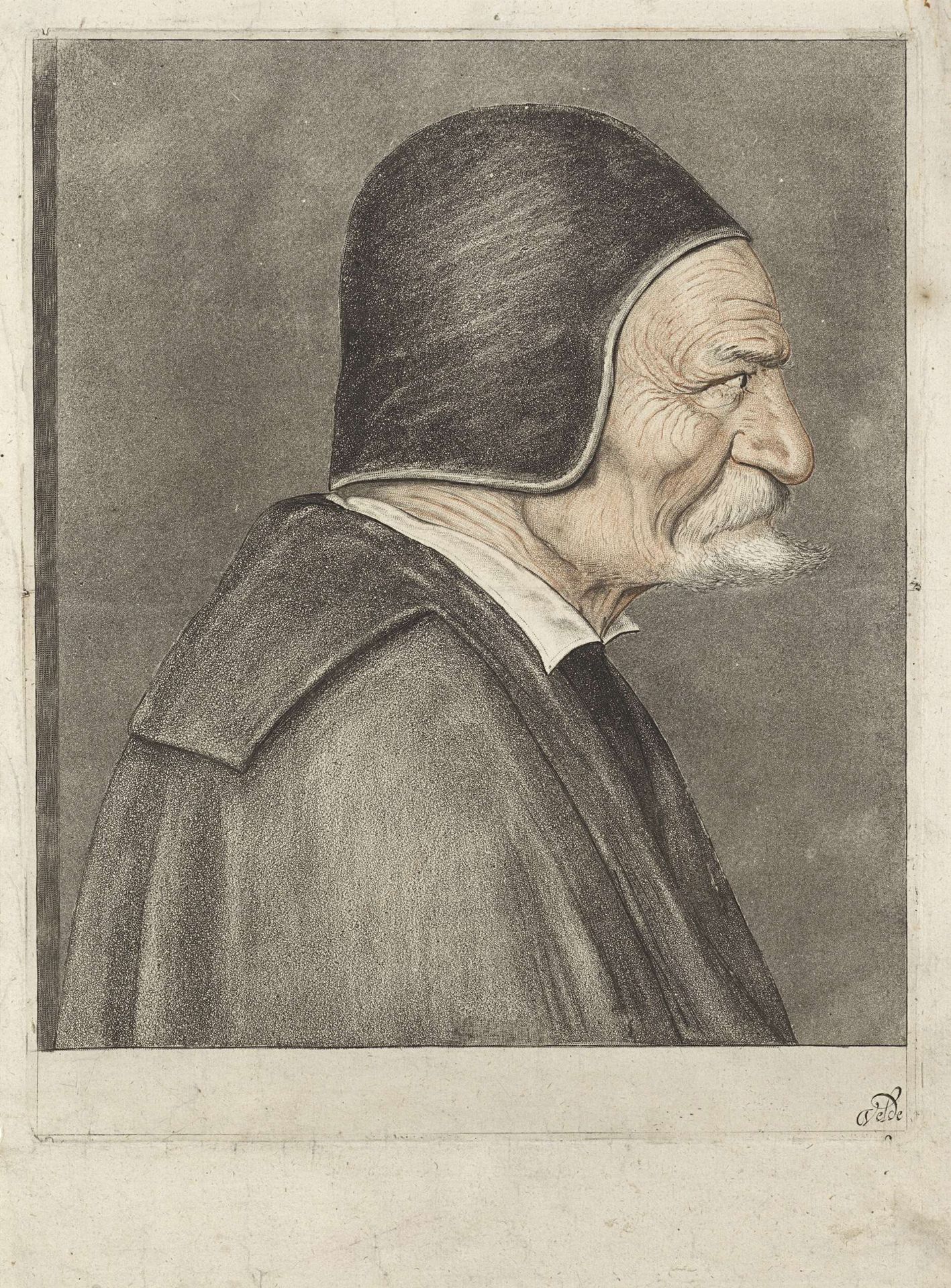 Buste van een oude man, naar rechts by Jan van de Velde IV