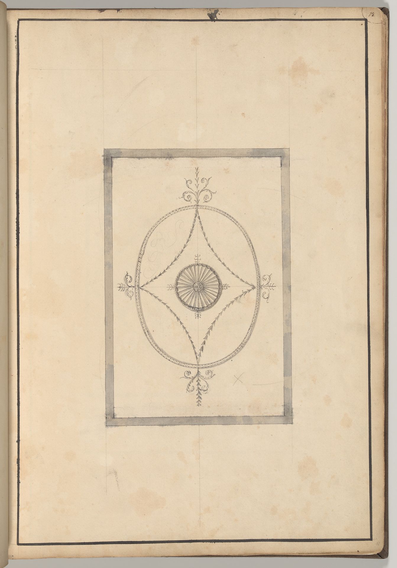 Design for the Ceiling of a Bedchamber at Curraghmore, County Waterford, Ireland by James Wyatt