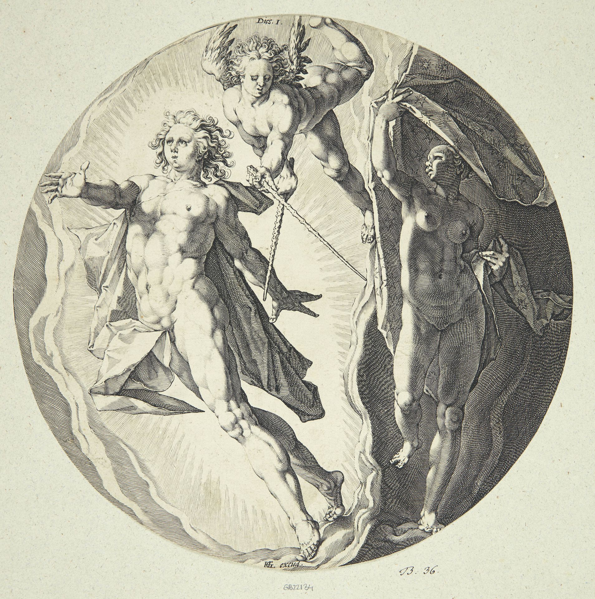 Gud skaber lyset (Dies I) by Jan Harmensz. Muller