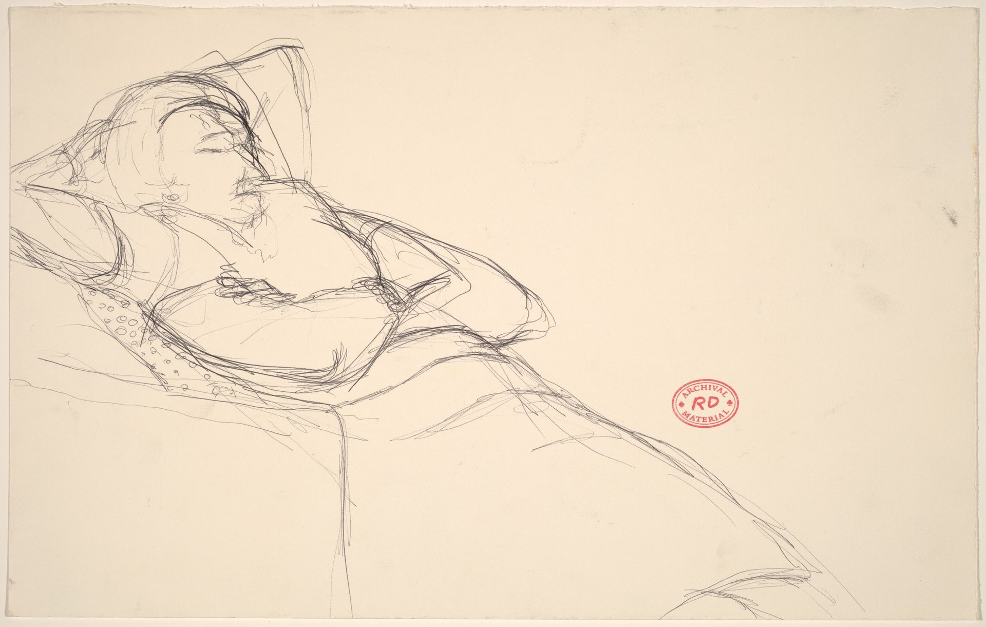 Untitled [woman reclining in a seat] by Richard Diebenkorn