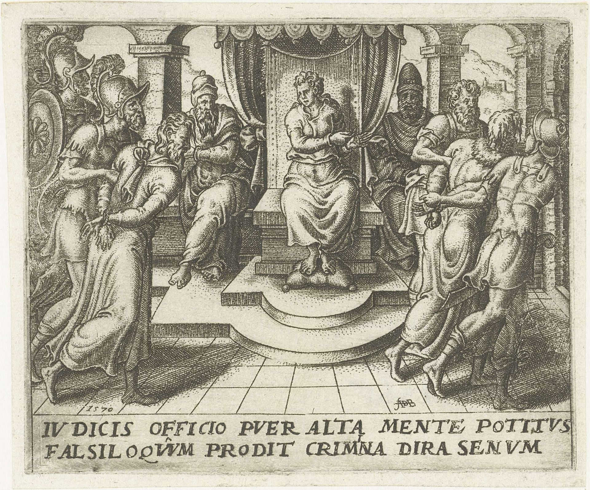 Daniël veroordeelt de ouderlingen by Abraham de Bruyn