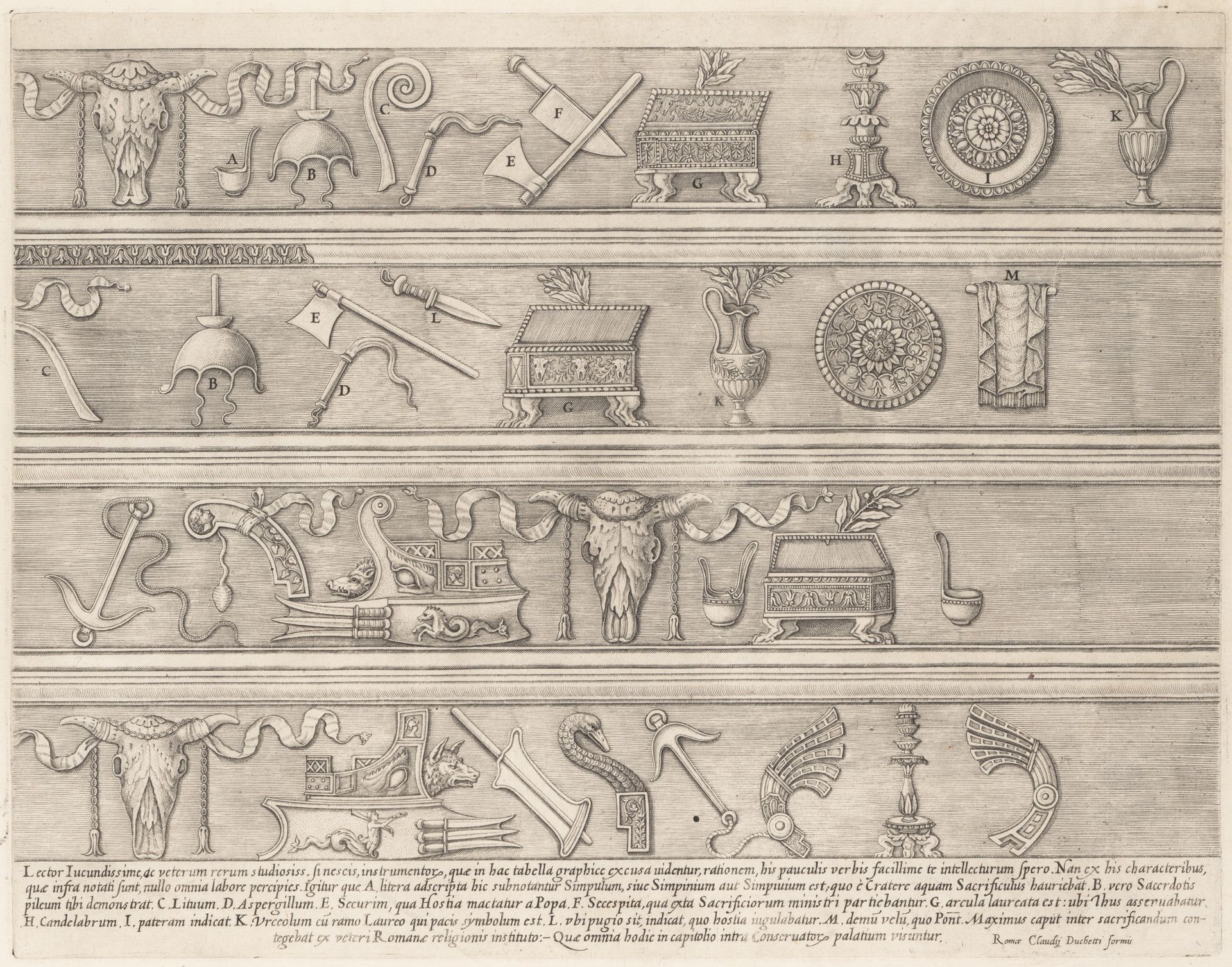 Speculum Romanae Magnificentiae: Sacrificial Instruments Based on Ancient Relief Sculpture by Nicolas Beatrizet