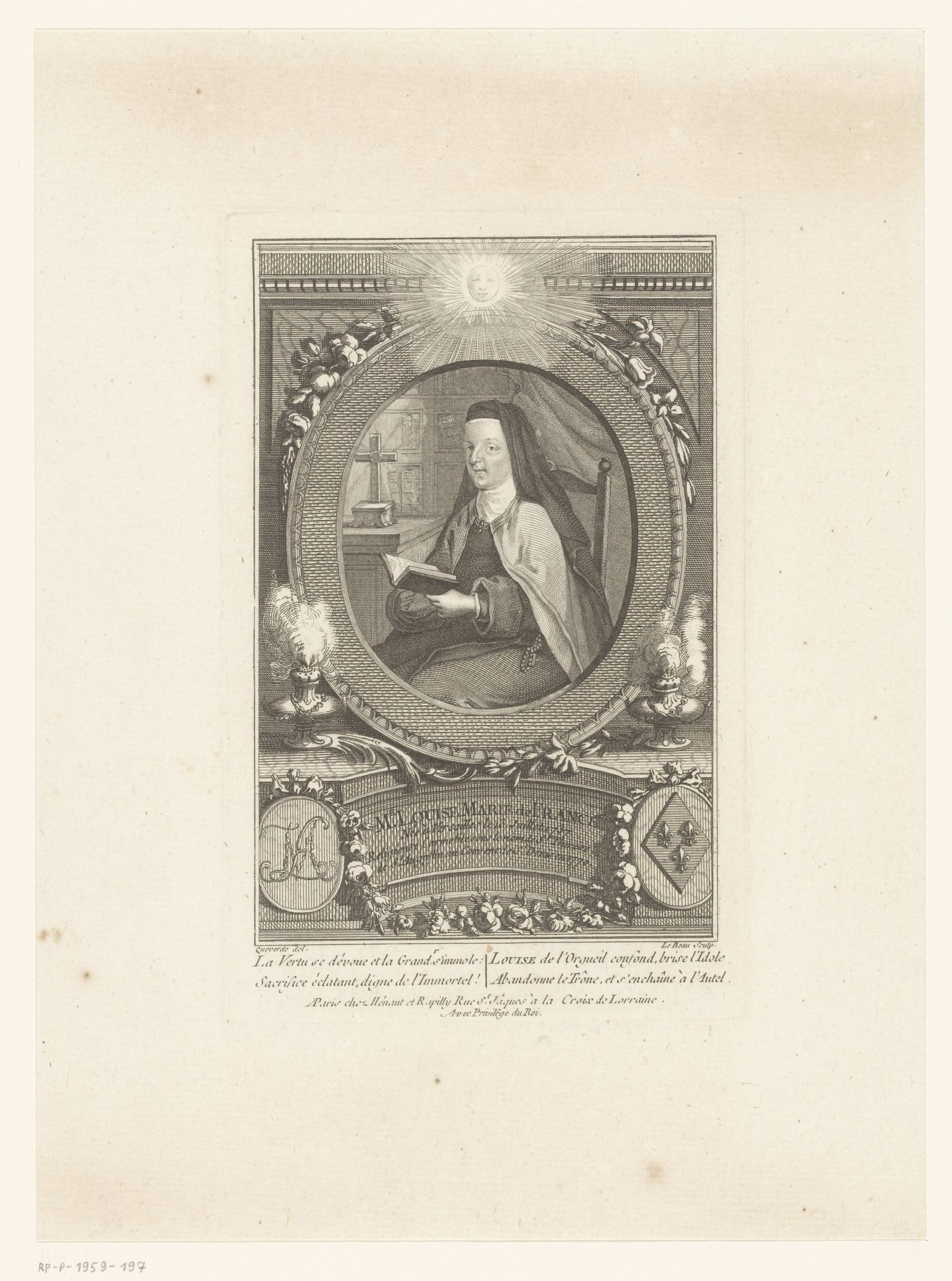 Portret van Louise Marie van Frankrijk by Pierre Adrien Le Beau