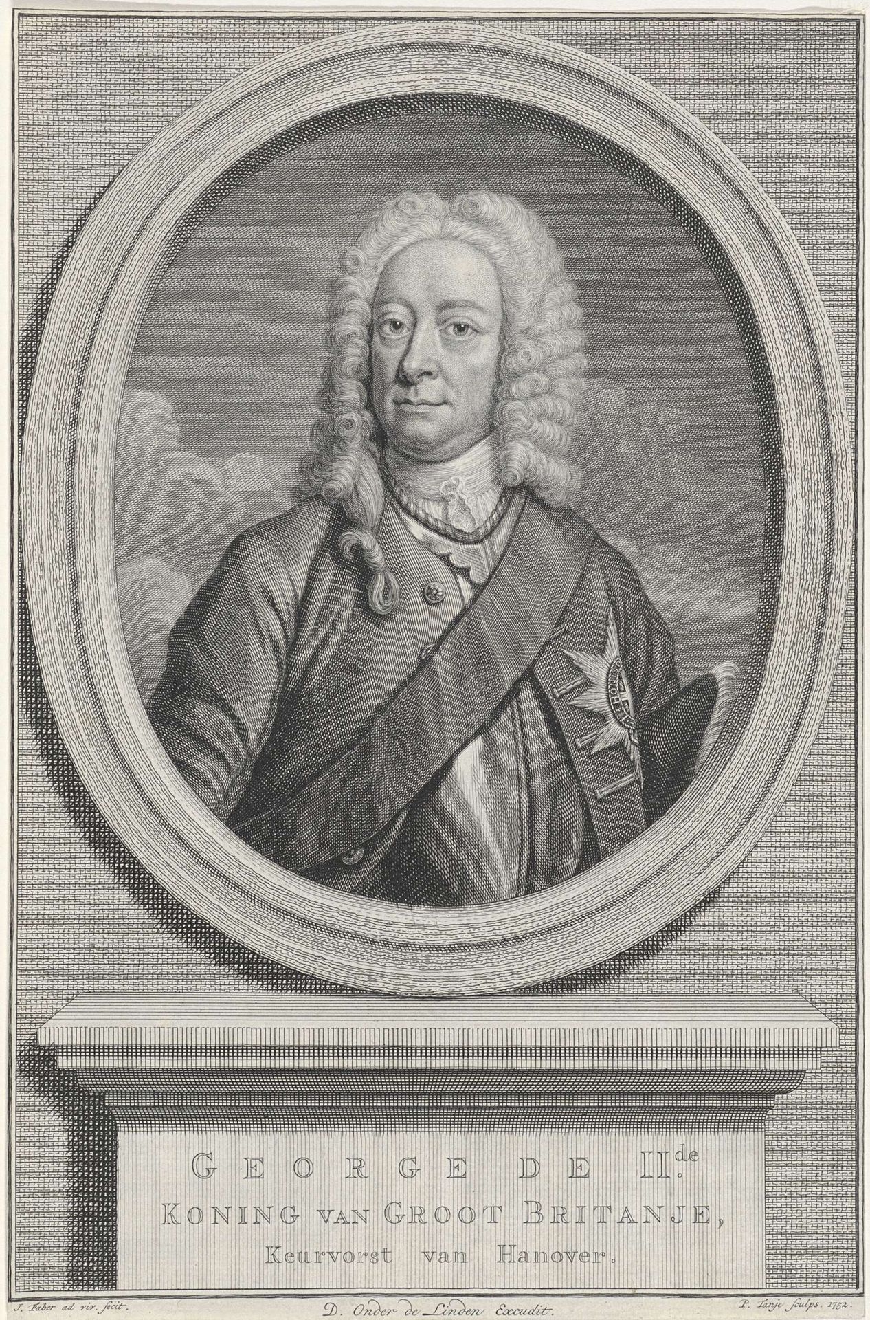 Portret van koning George I van Groot-Brittannië by Pieter Tanjé
