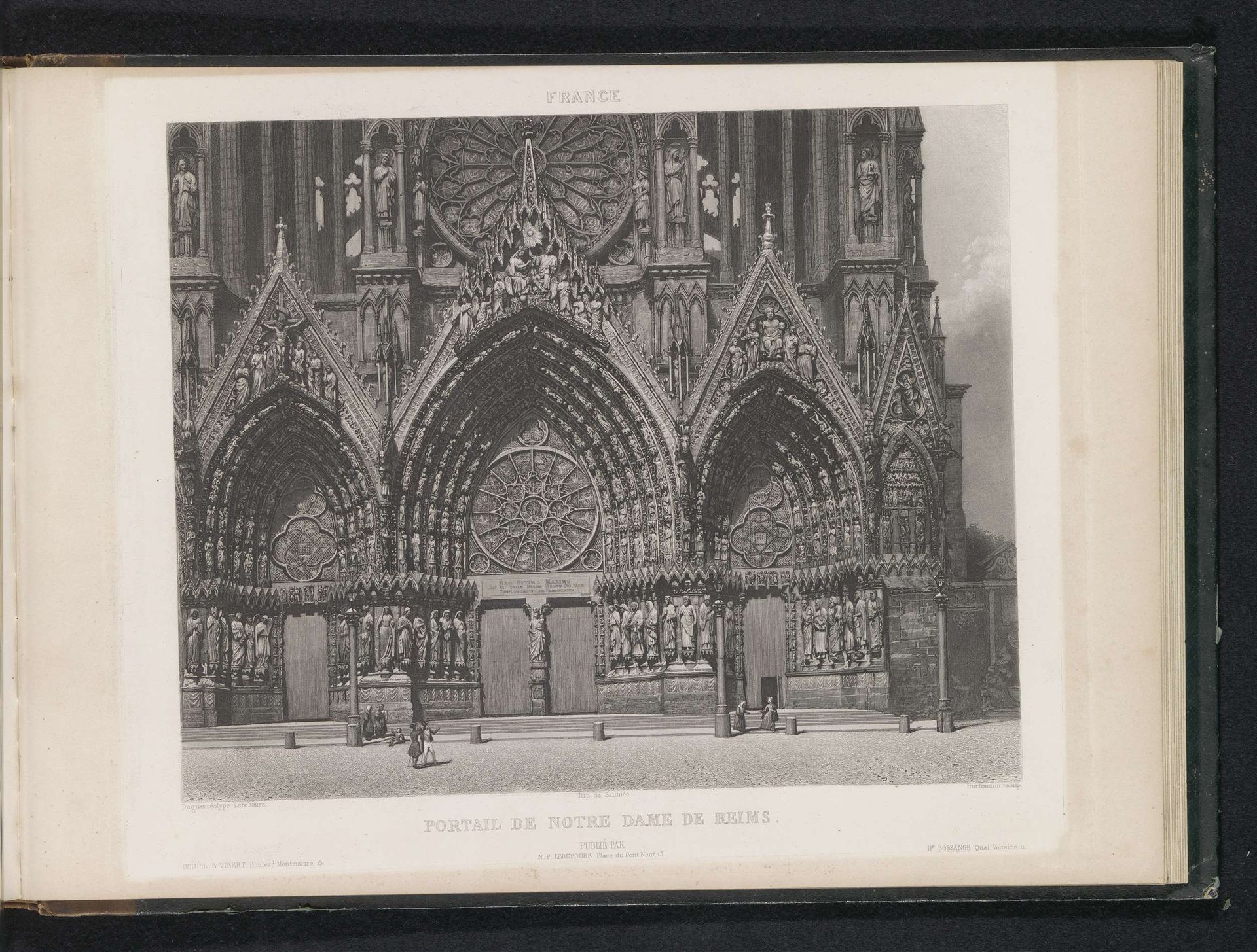 Toegangsportaal van de Kathedraal van Reims by Johann Hürlimann