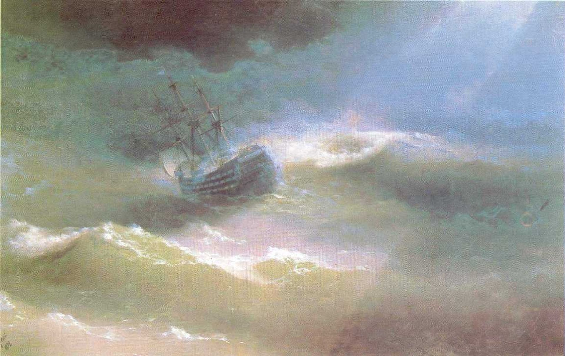 The Mary Caught in a Storm by Ivan Konstantinovich Aivazovsky