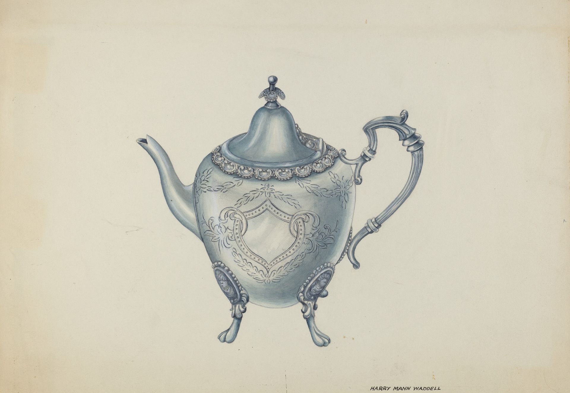 Silver Teapot by Harry Mann Waddell