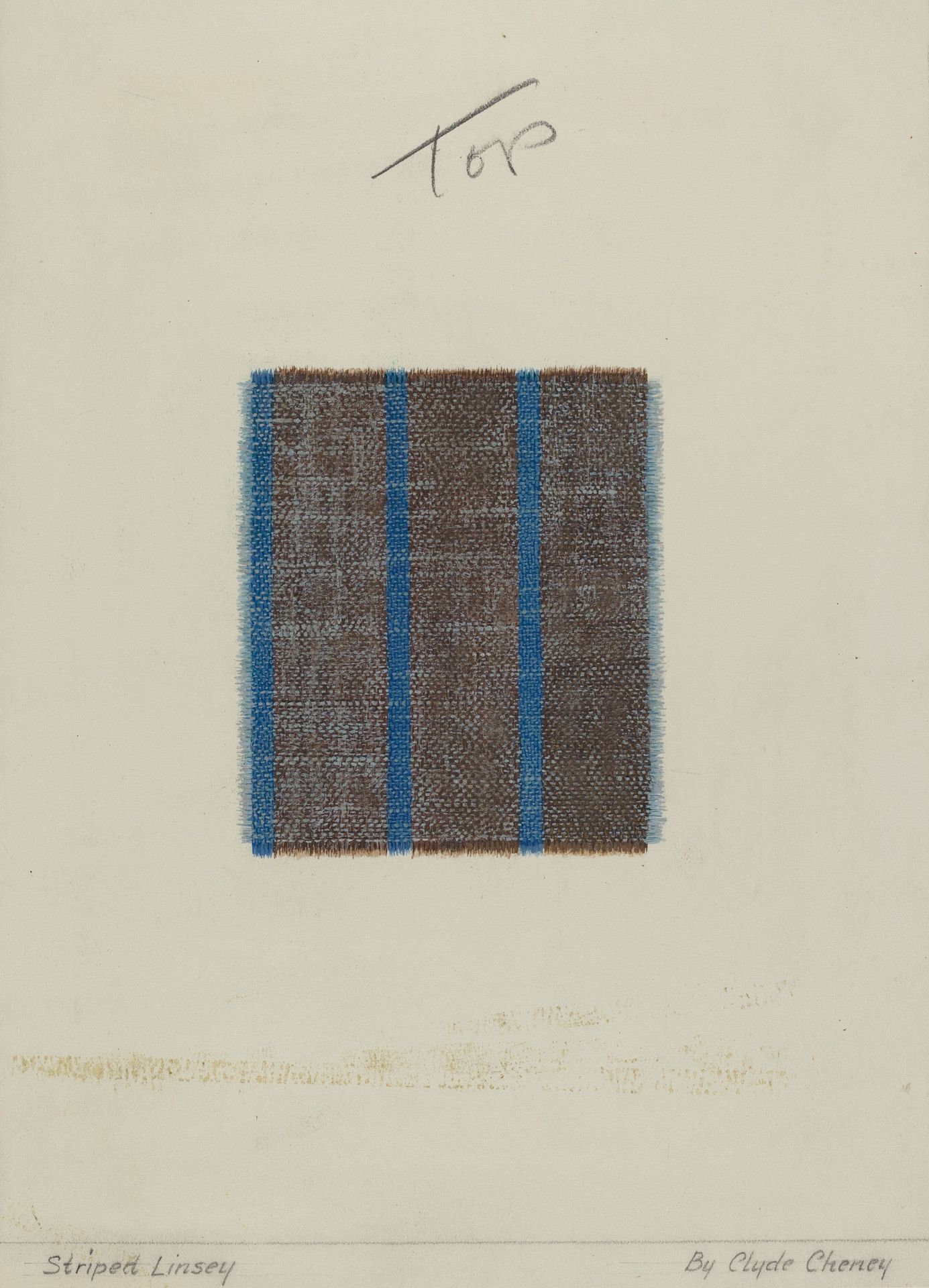 Woven Striped Linsey Wooley by Clyde L. Cheney
