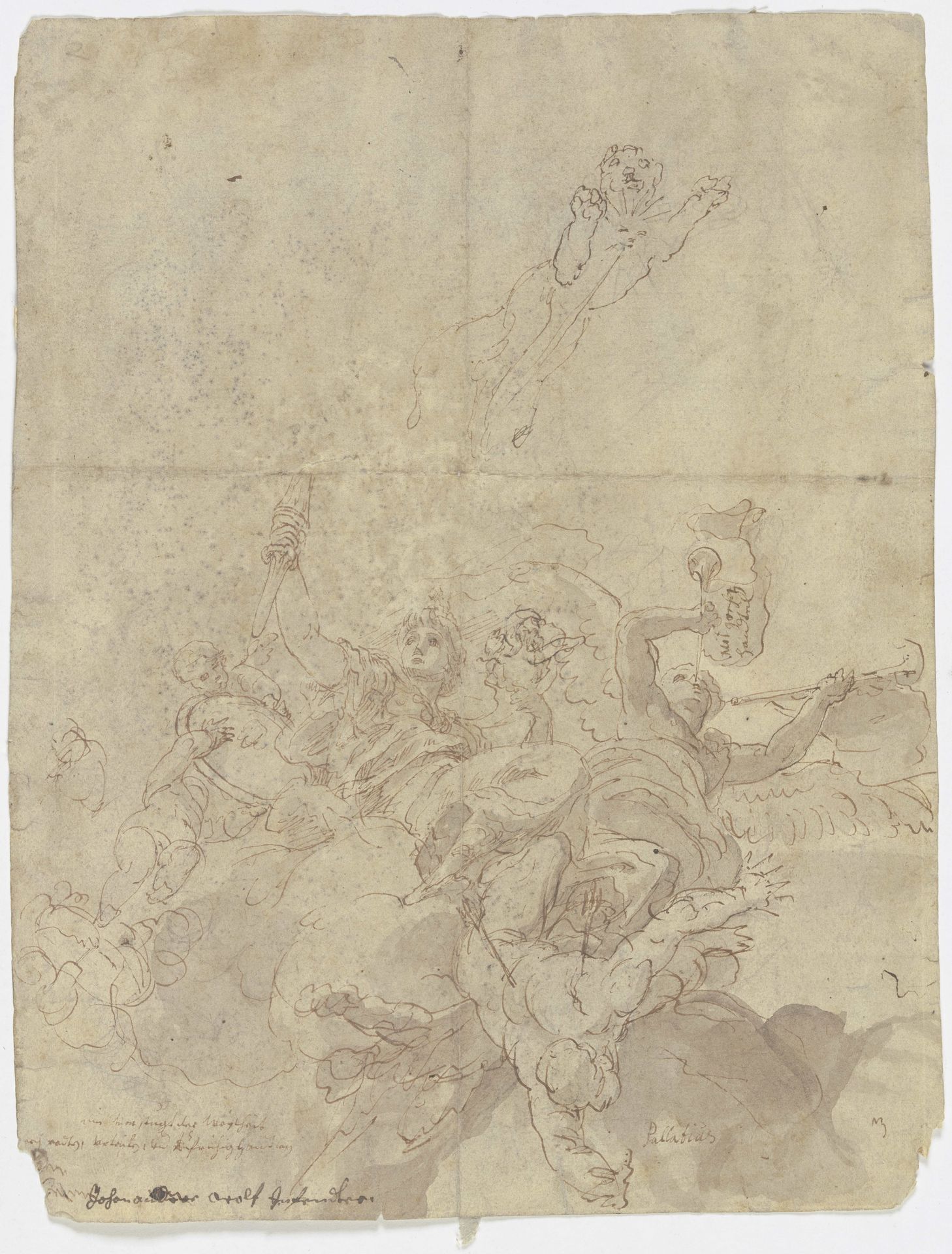 Deckenentwurf (Allegorische Darstellung) by Johann Andreas Wolff