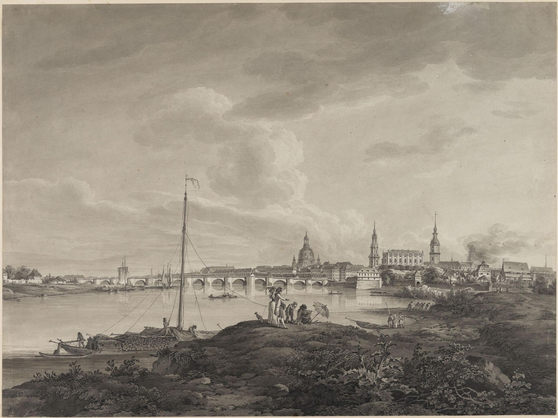 View of Dresden by Adrian Zingg
