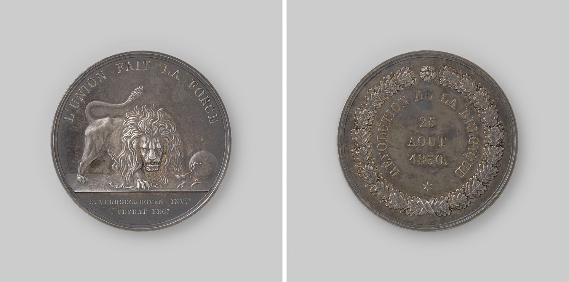 Uitbreken van de Belgische revolutie by Adrien Hippolyte Veyrat