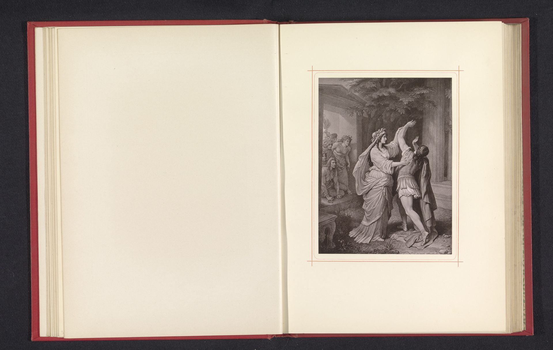Fotoreproductie van een tekening, voorstellende Orestes en Iphigeneia by Anonymous