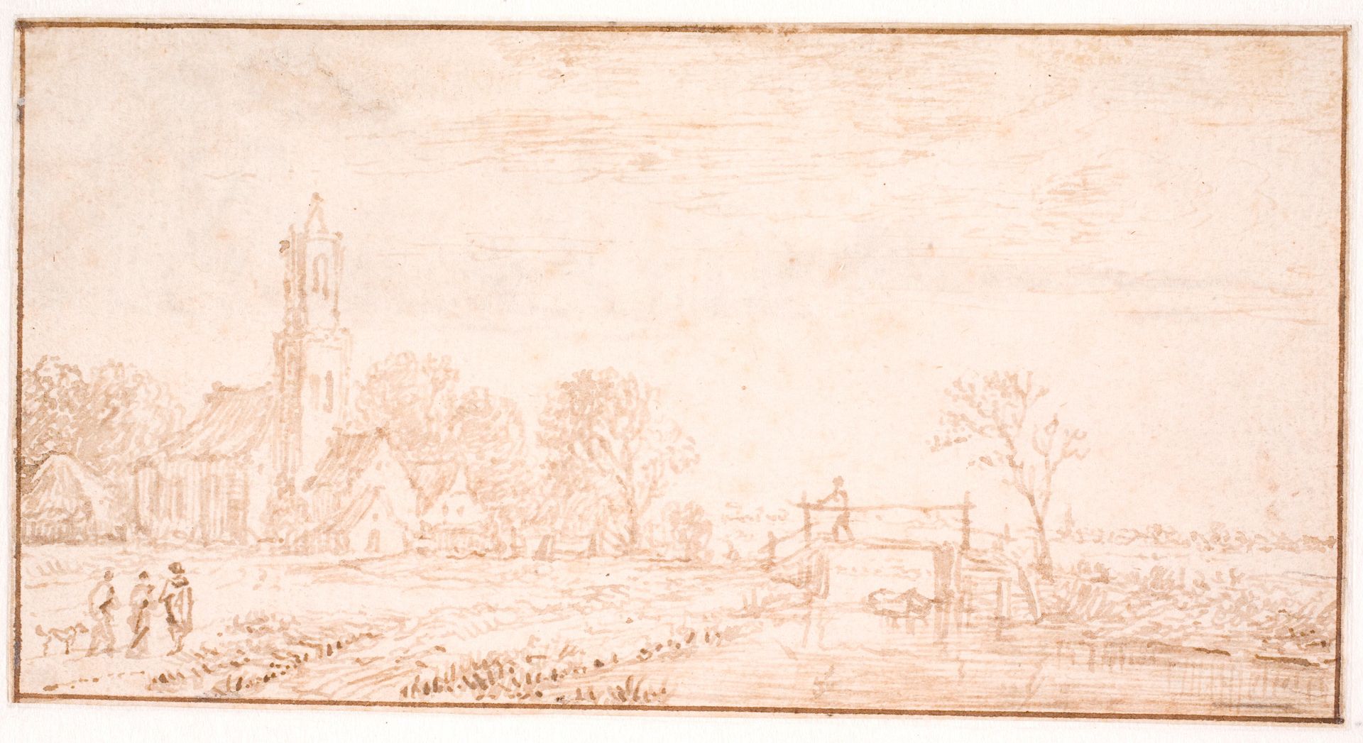 Landsbykirken i Lisse by Jan van Goyen