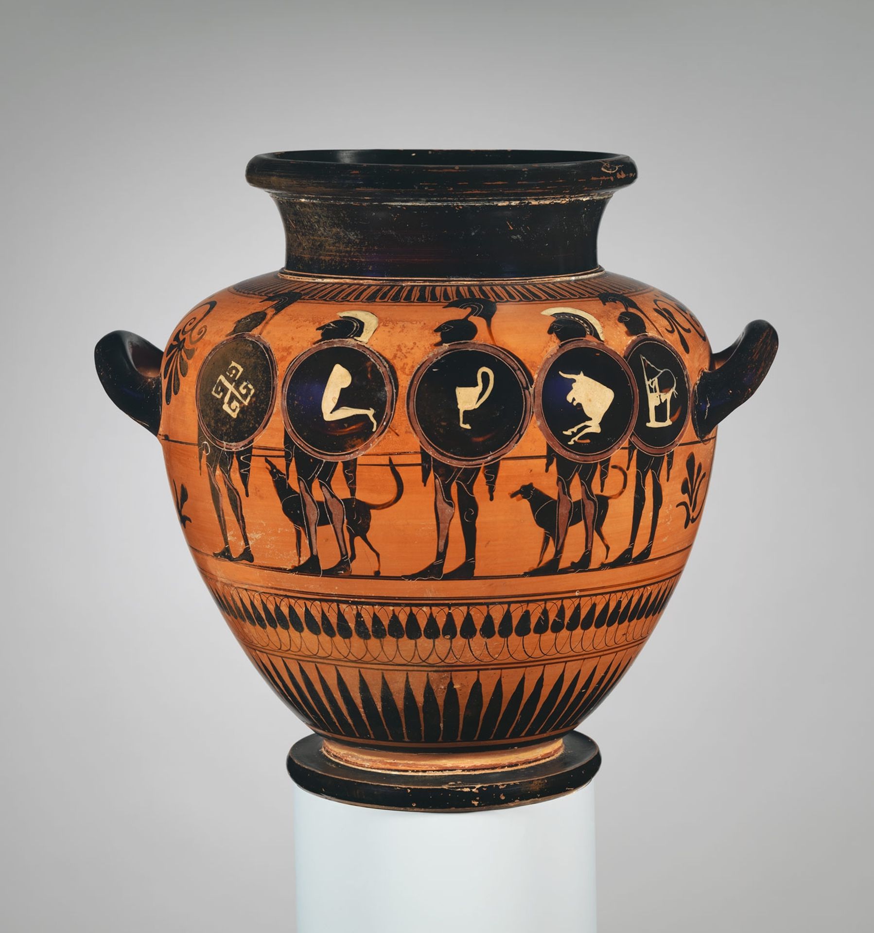 Terracotta Stamnos (jar) by Ancient Greek Pottery