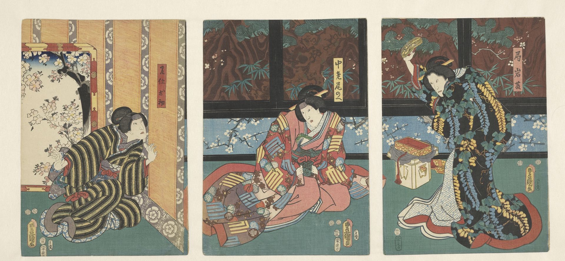 Scene from the Play The Mirror Mountain by Utagawa Kunisada