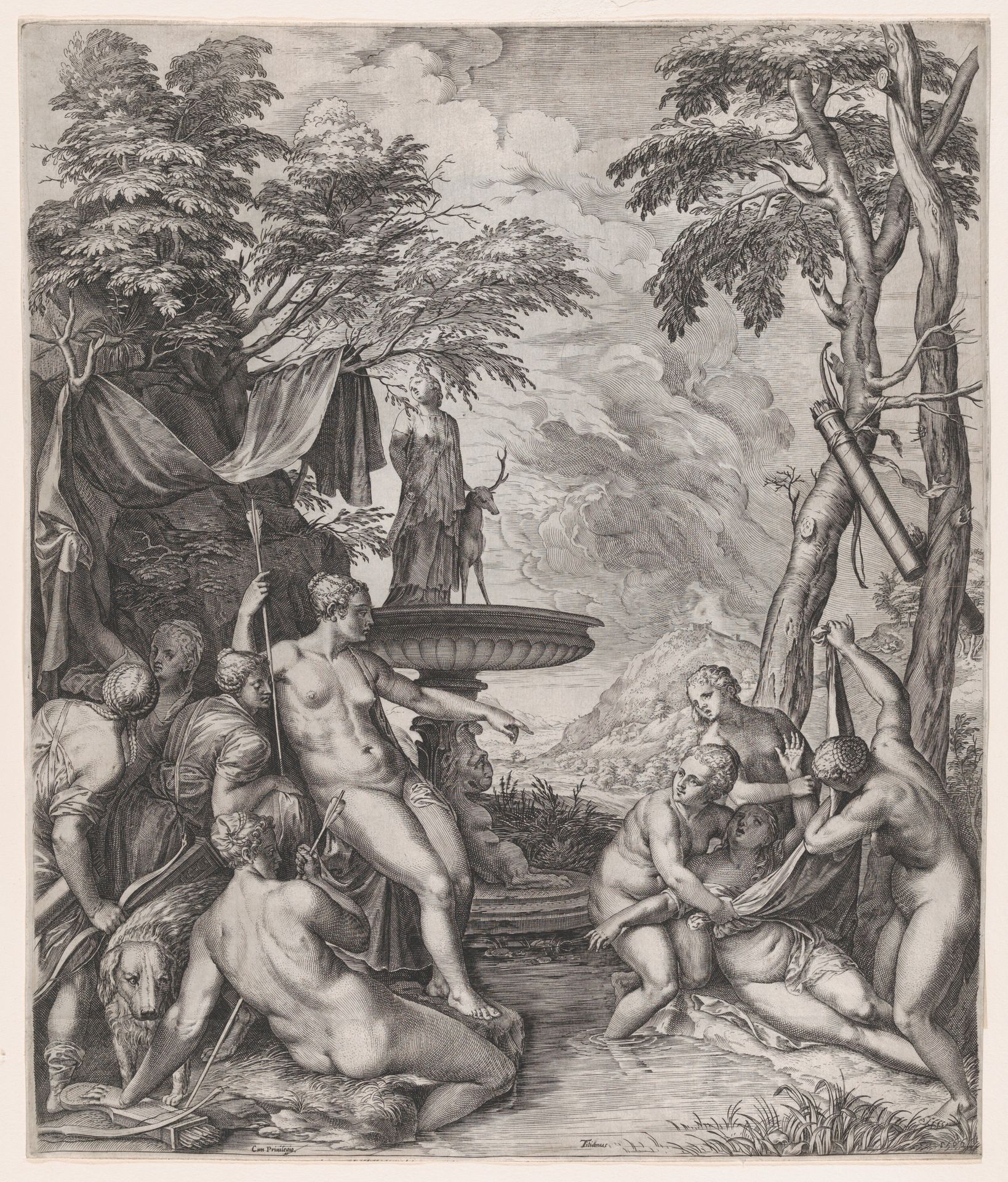 Diana Discovering Callisto's Pregnancy by Cornelis Cort