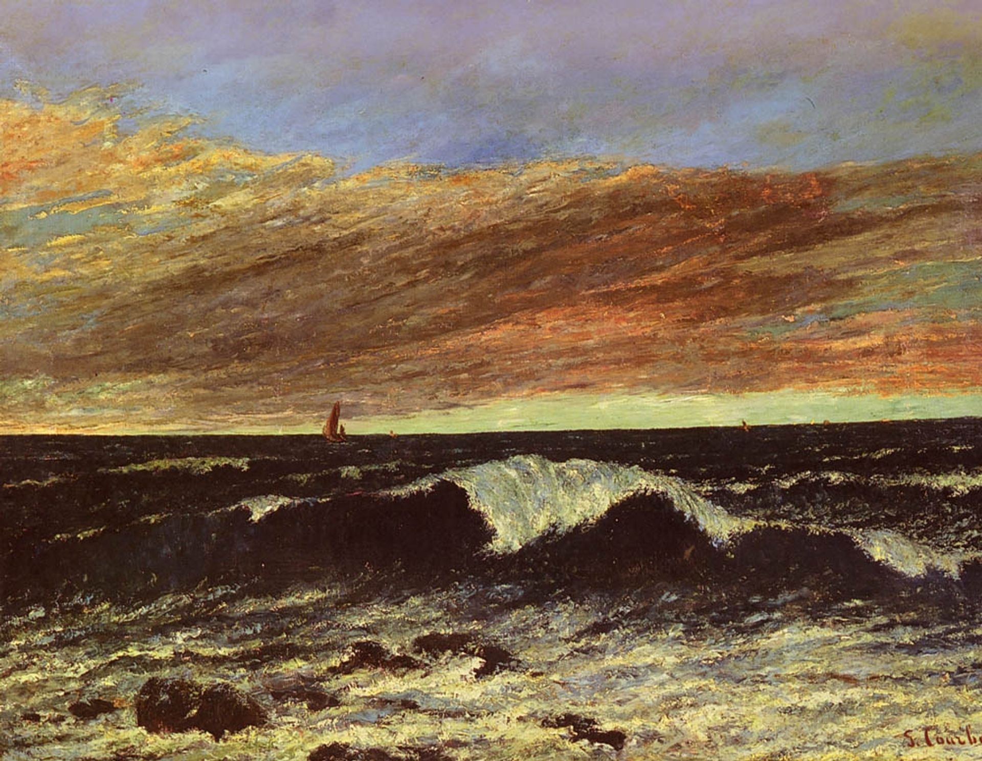 The Wave by Gustave Courbet