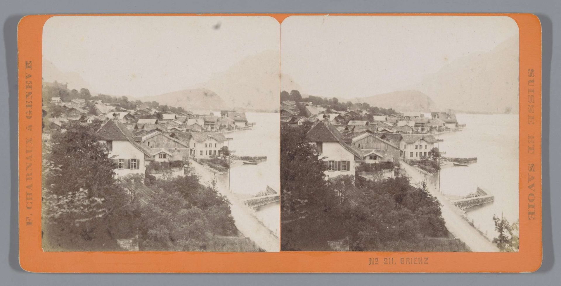 Gezicht op Brienz en de Brienzersee by Florentin Charnaux