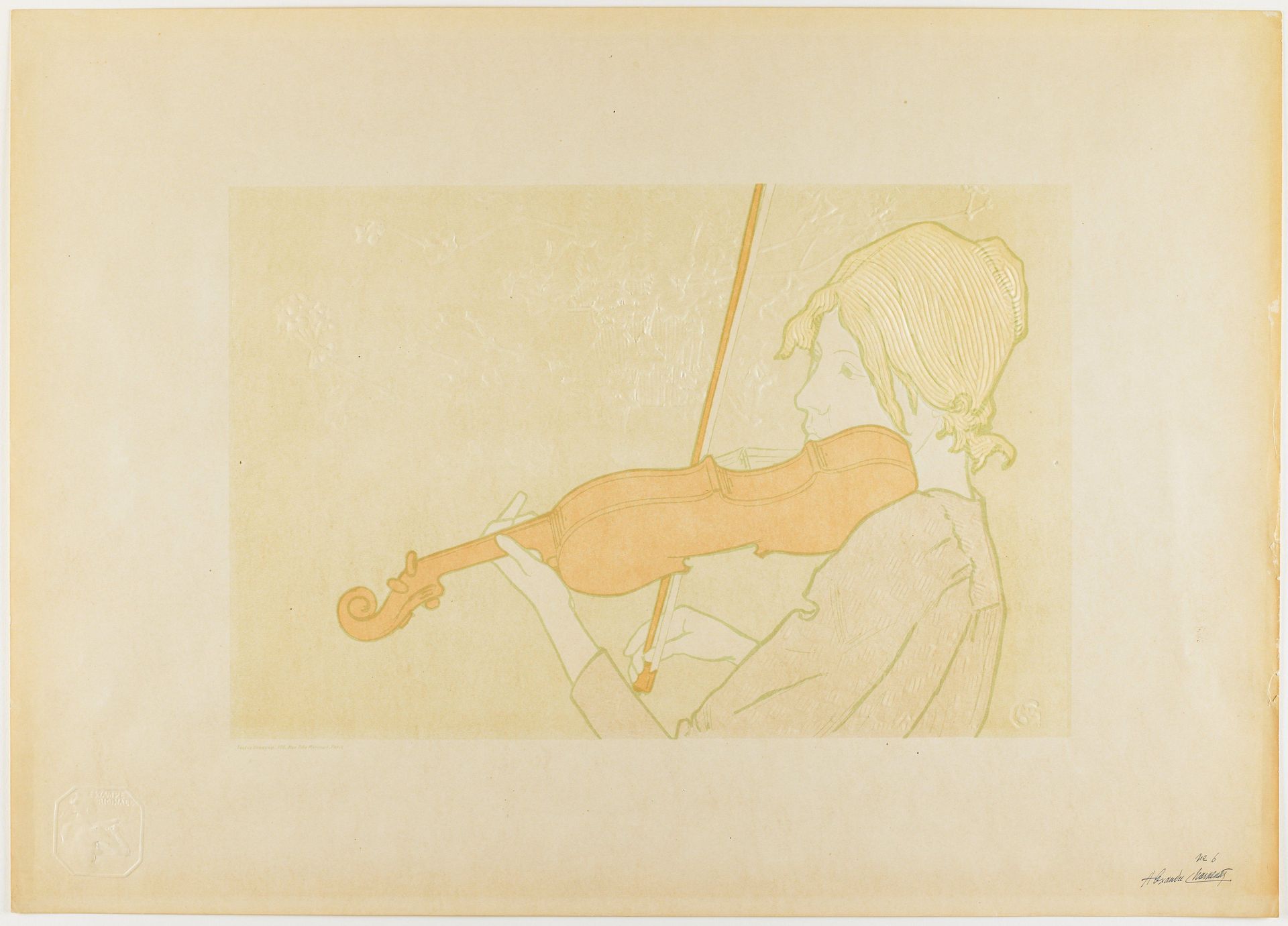 Girl with a Violin by Alexandre-Louis-Marie Charpentier