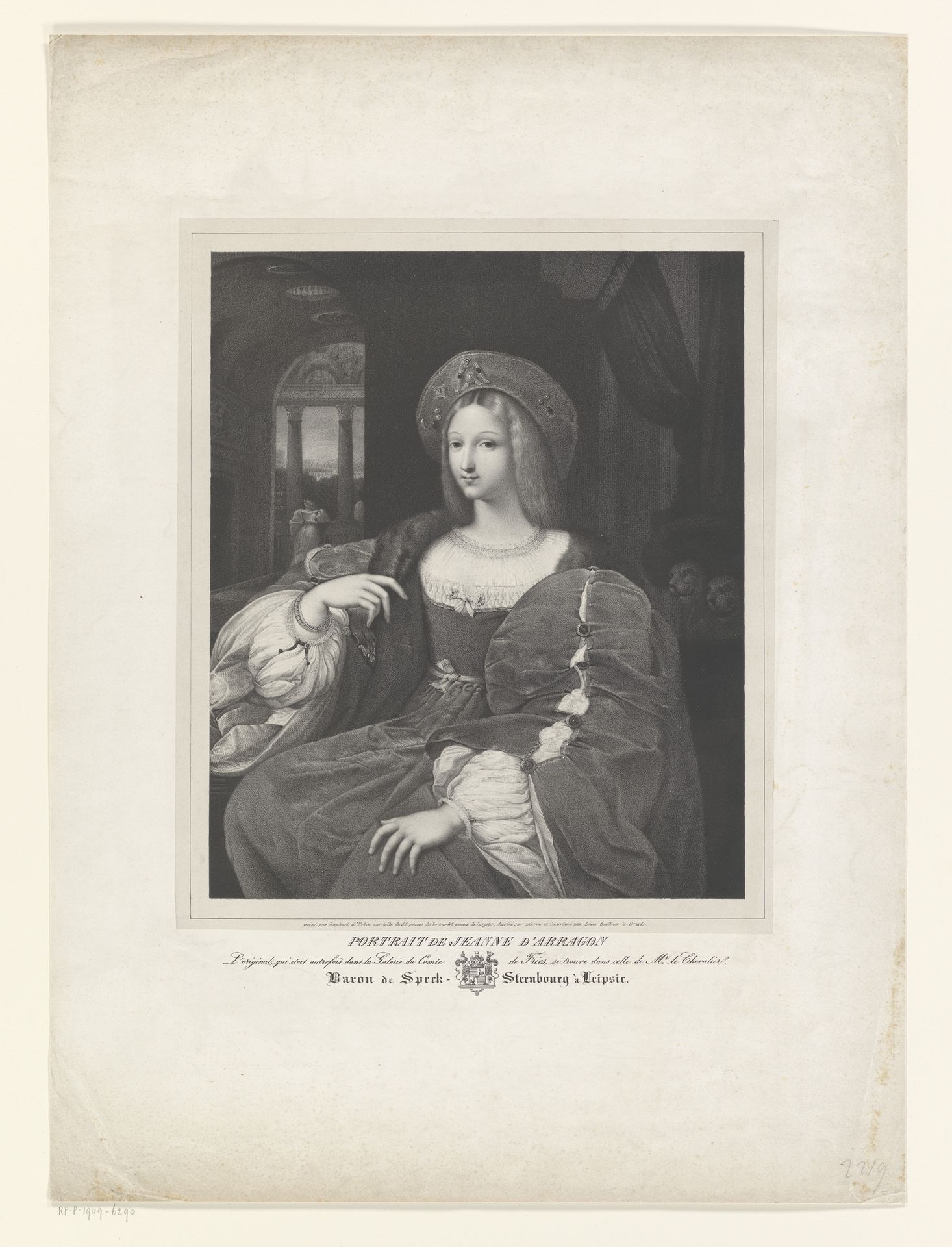 Portret van Dona Isabel de Requesens by Ludwig Theodor Zöllner