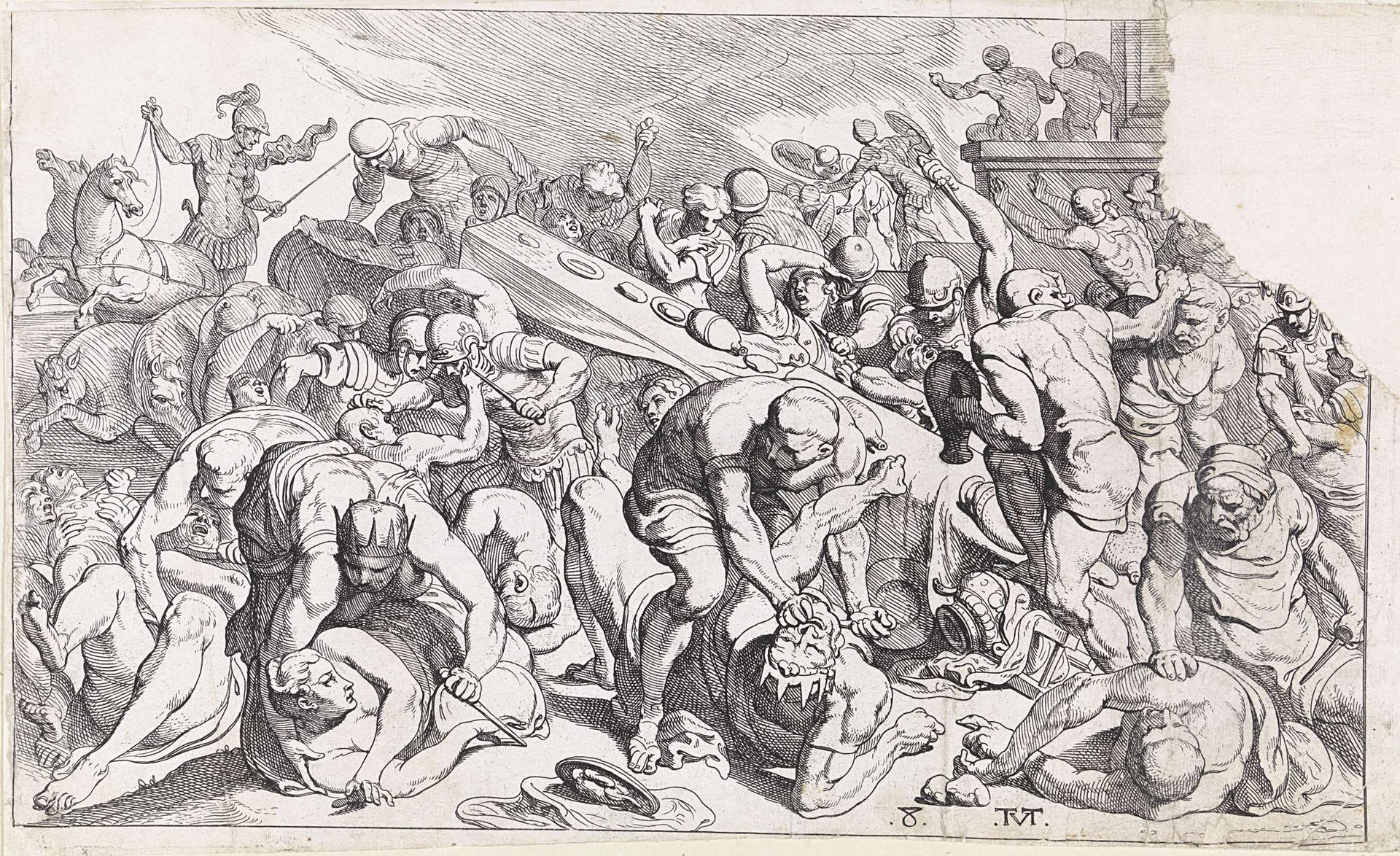 Moord op Agamemnon en Cassandra by Theodoor van Thulden