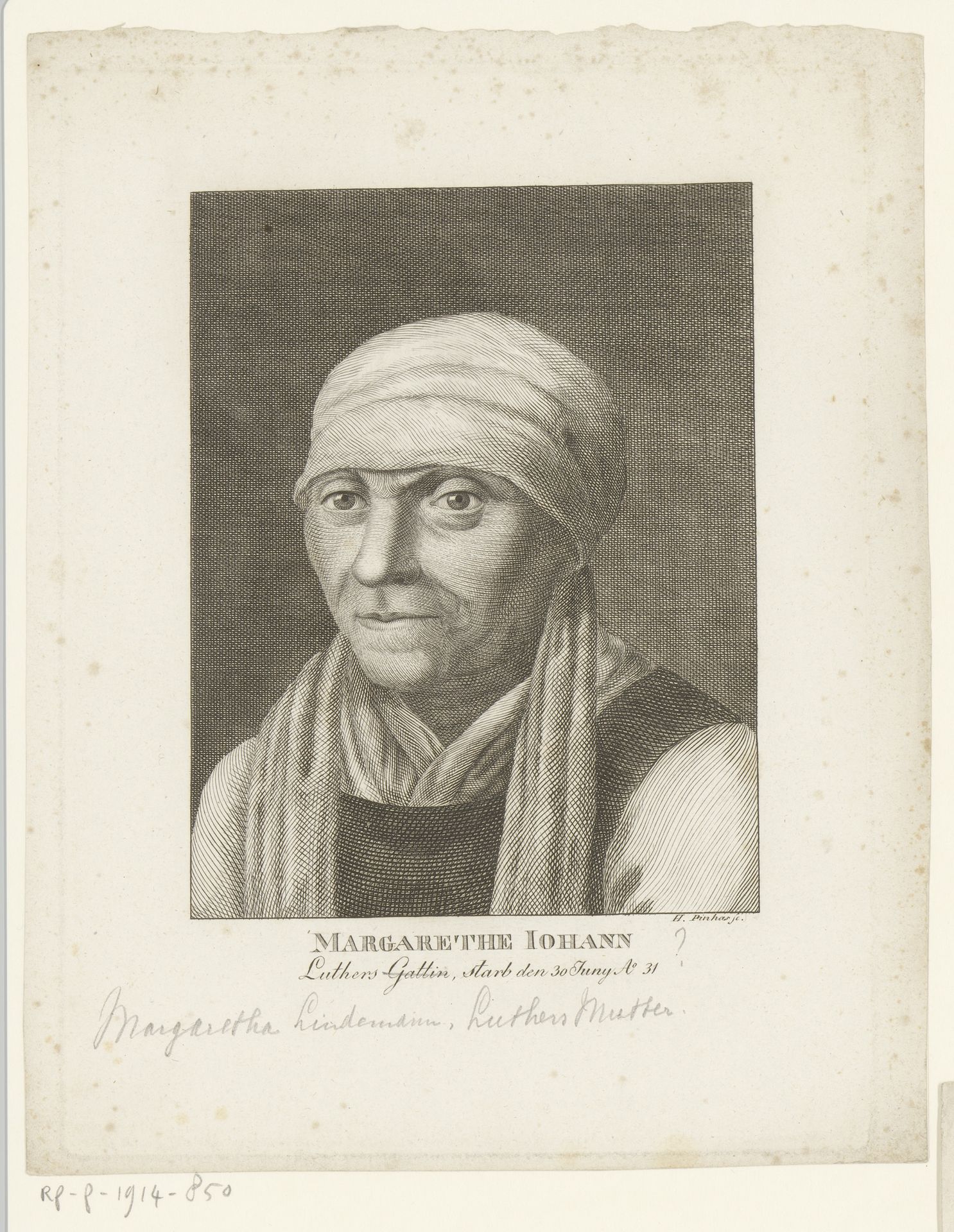 Portret van Margarethe Luther by Hermann Hirsch Pinhas