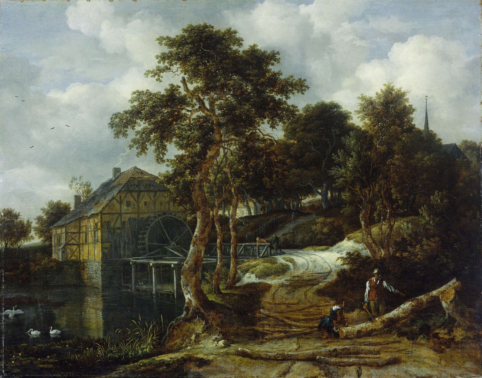 Landscape with watermill by Jacob van Ruisdael