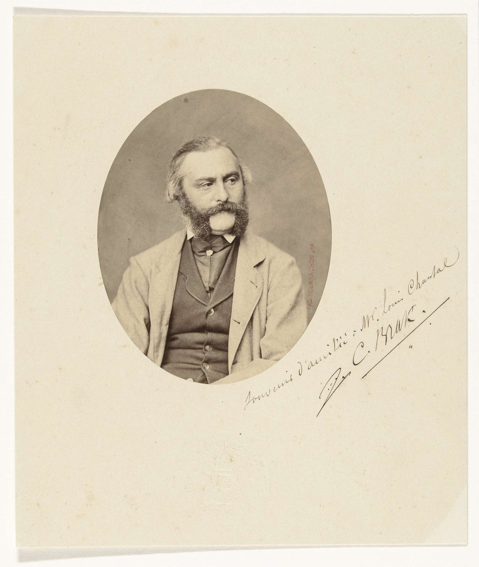 Portret van J.C. Brak by Adrien Tournachon