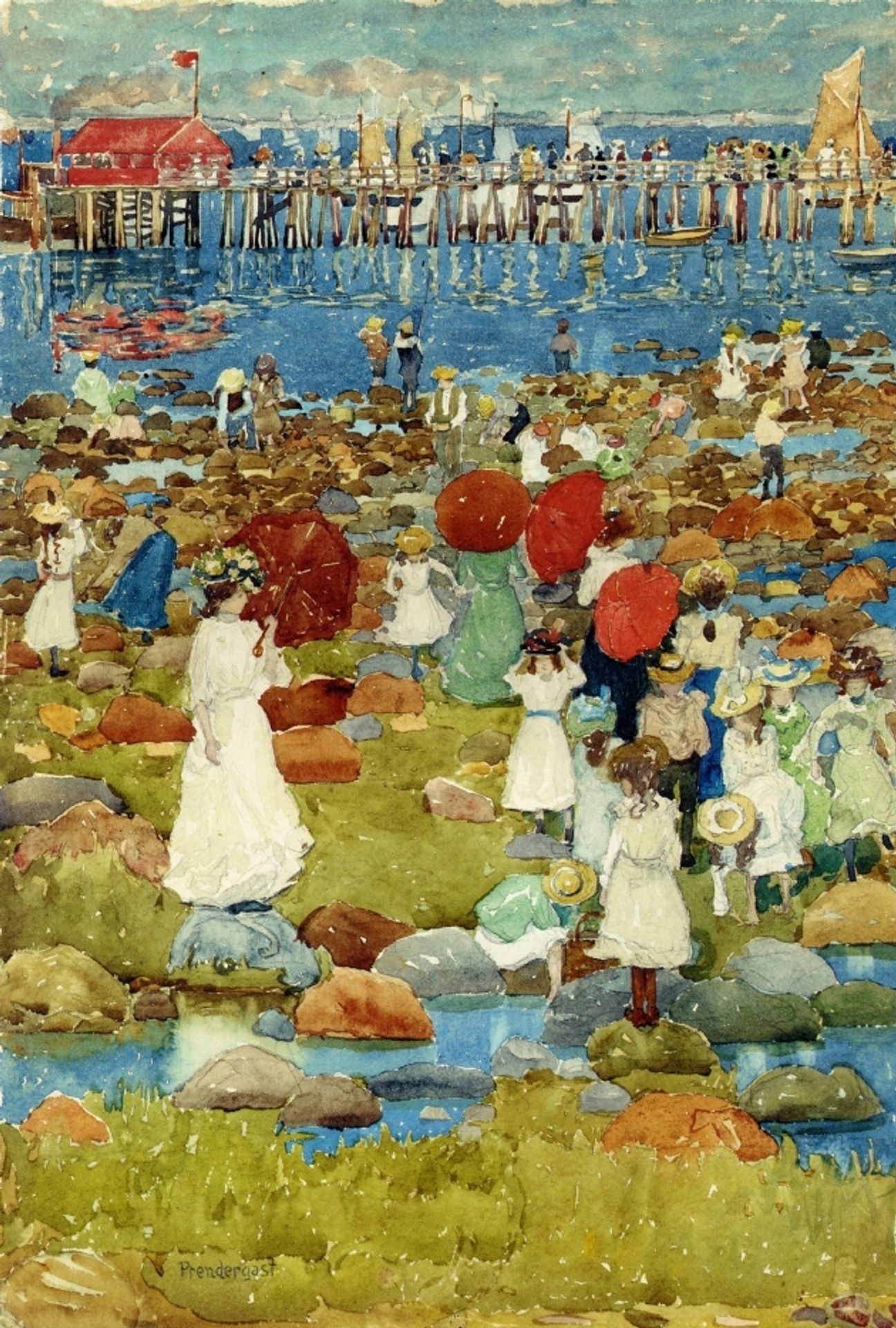 The Stony Beach, Ogunquit by Maurice Prendergast