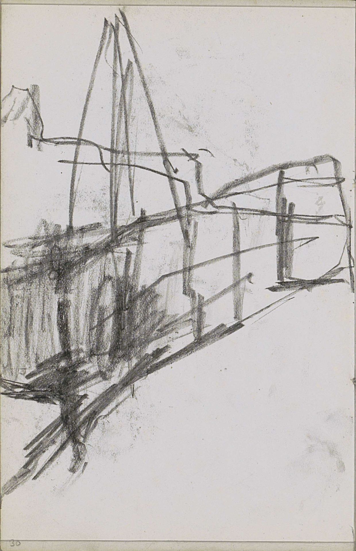 Gezicht op een brug, mogelijk te Amsterdam by Isaac Israels