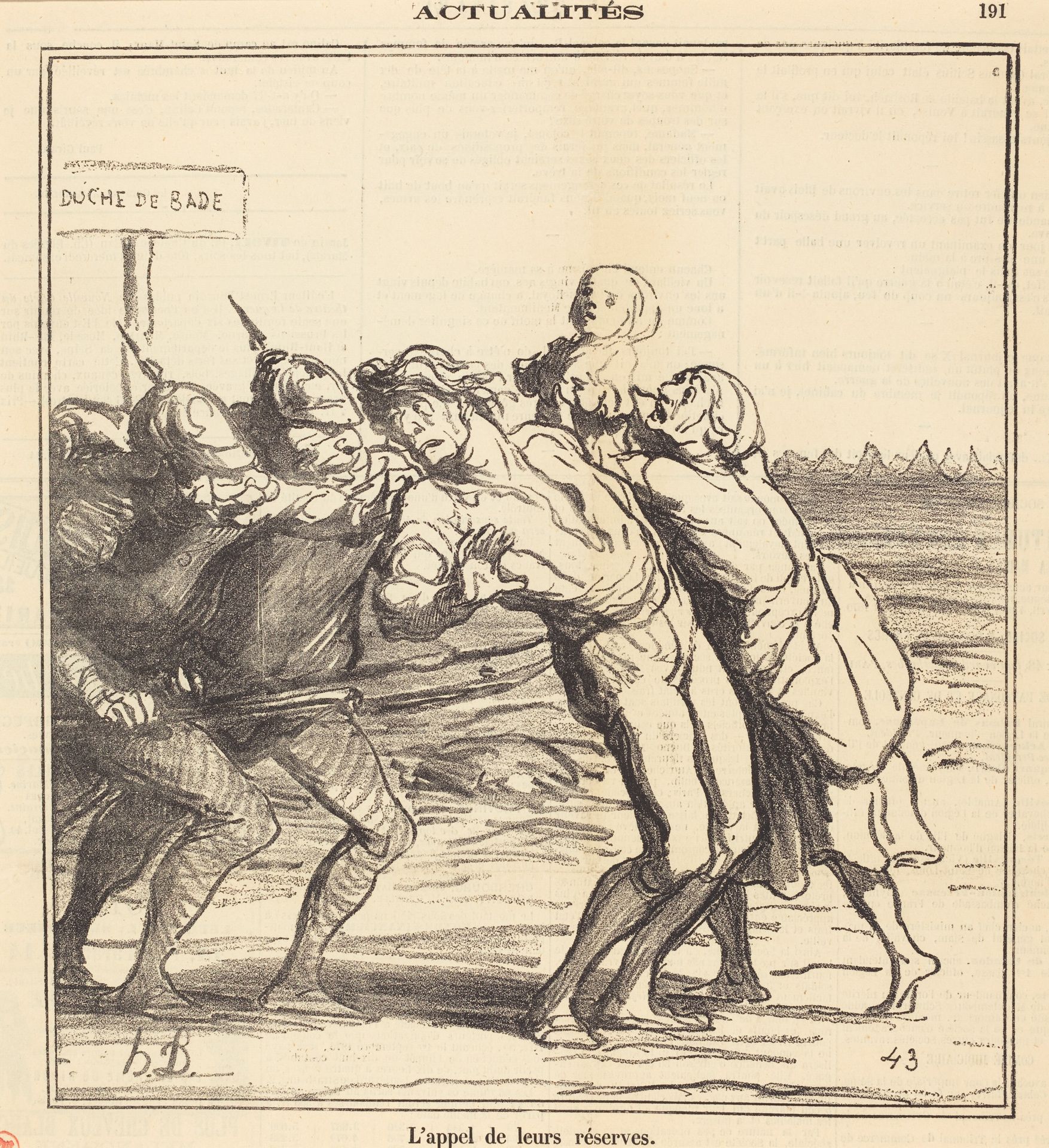 L'appel de leurs réserves by Honoré Daumier