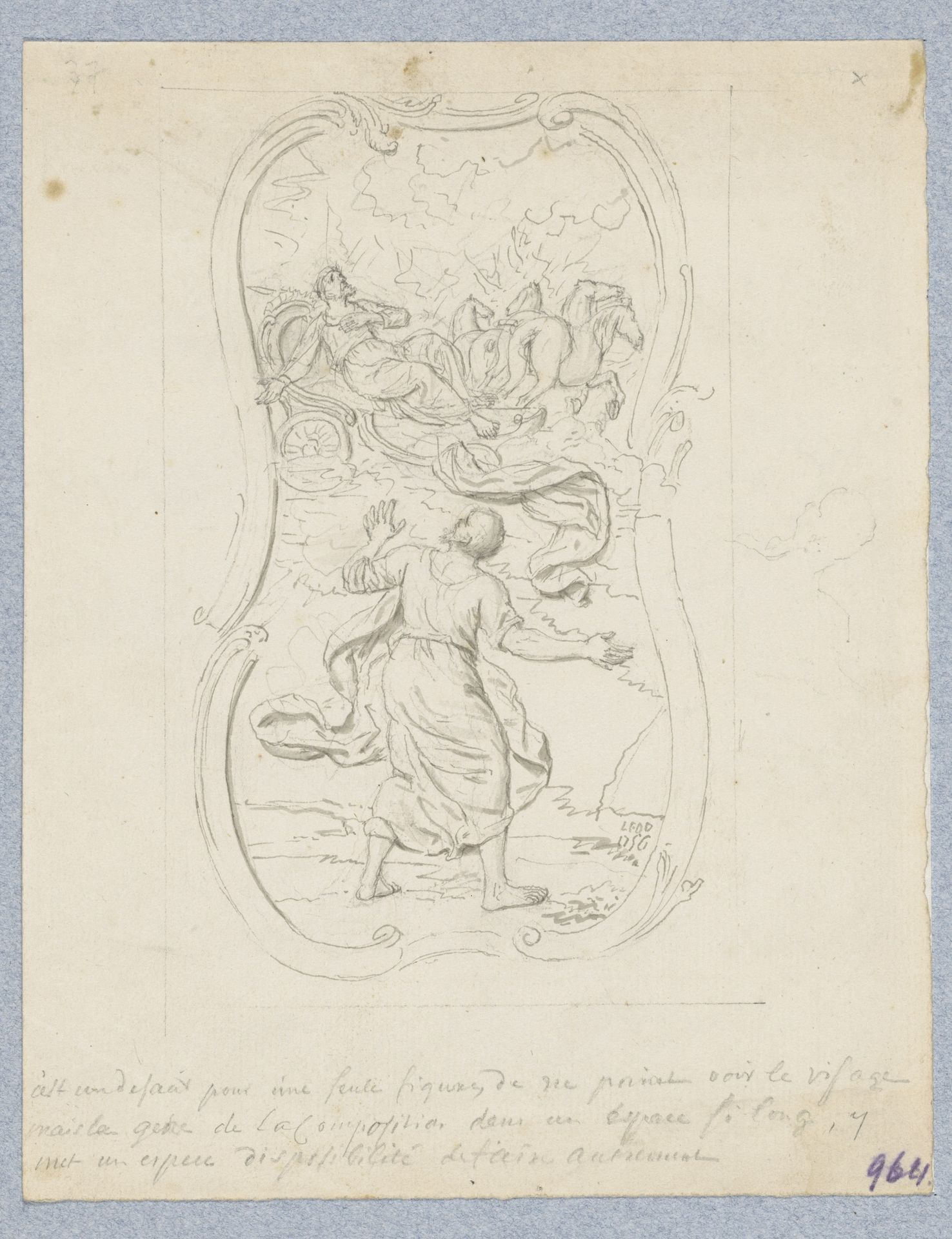 De hemelvaart van Elia (in doos met 43 tekeningen) by Louis Fabritius Dubourg