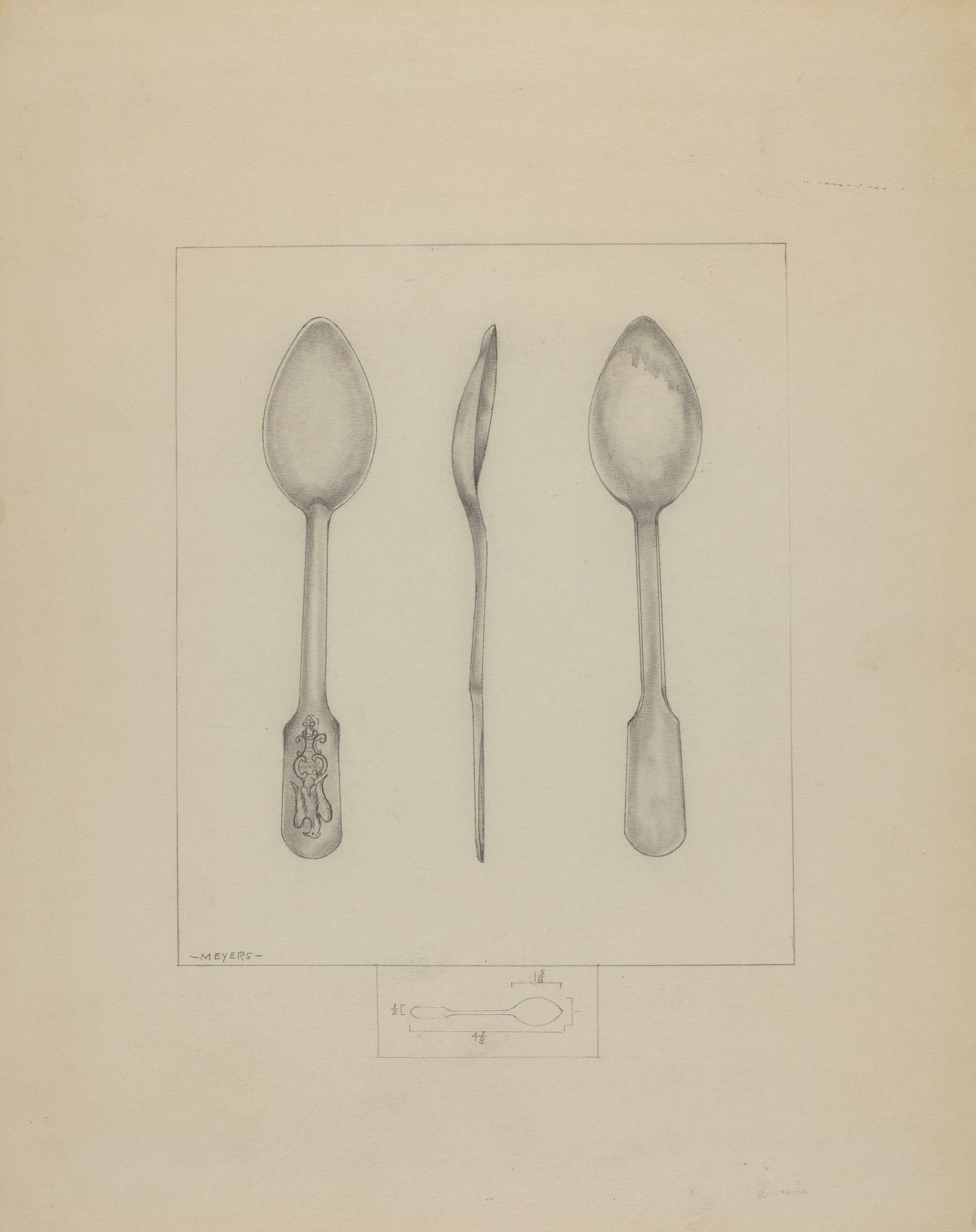 Small Pewter Spoon by Henry Meyers