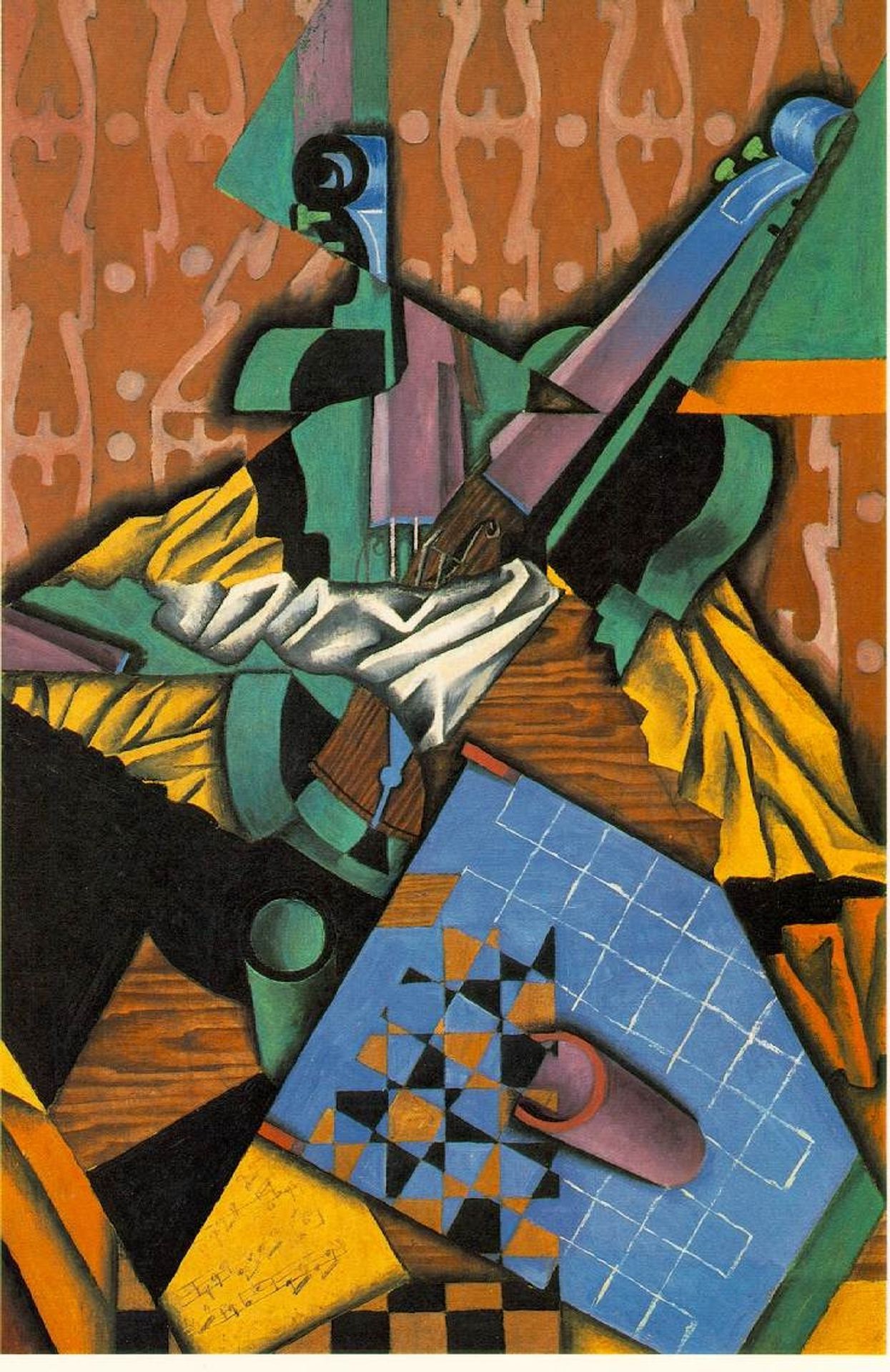 Photograph of Violin and Checkerboard by Juan Gris