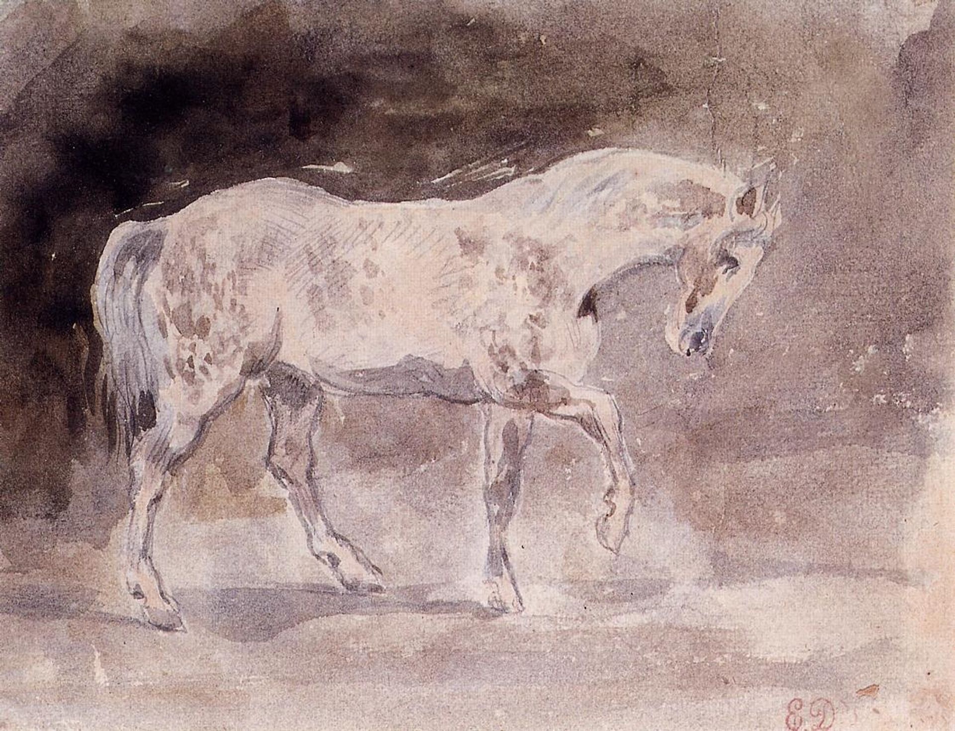 Horse by Eugène Delacroix