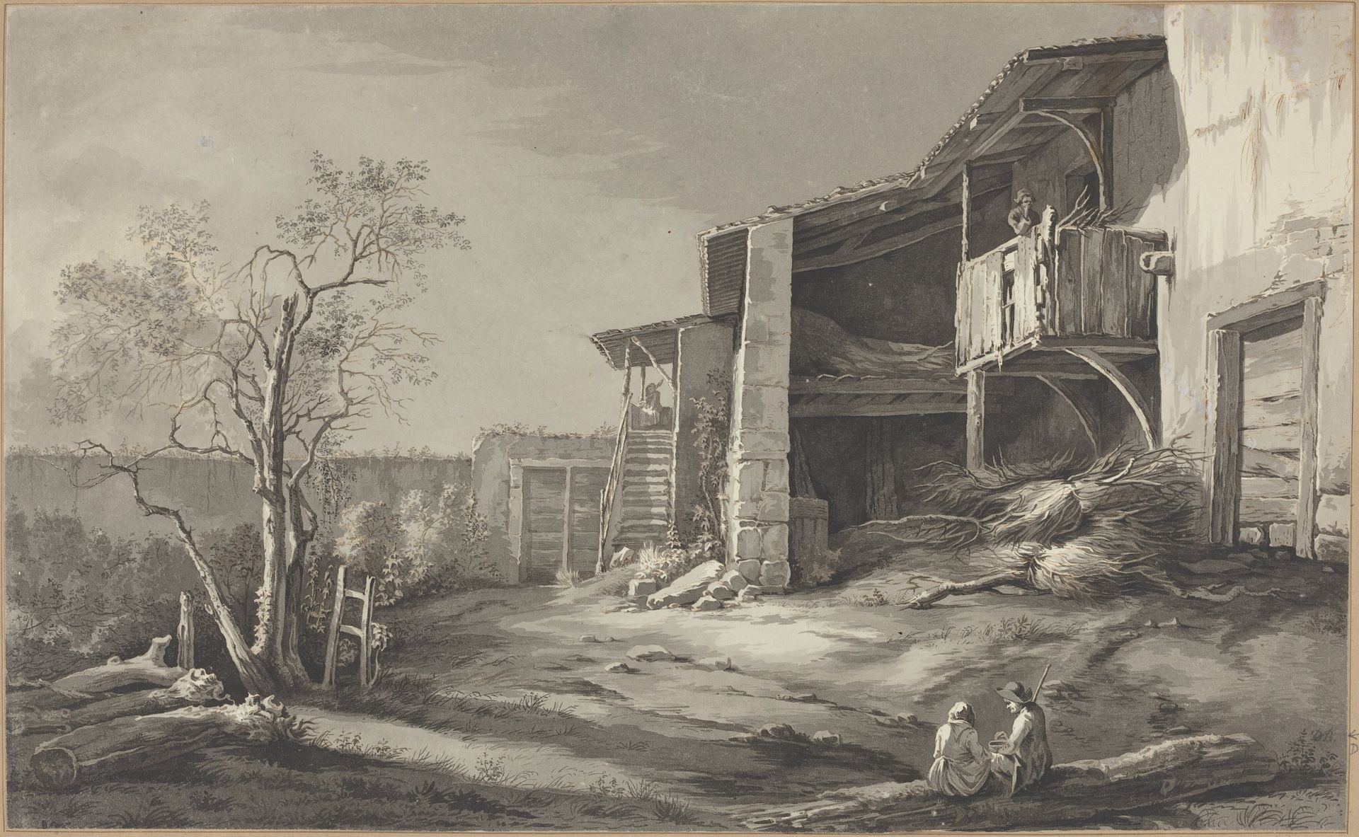 A Farmyard by Jean Jacques de Boissieu