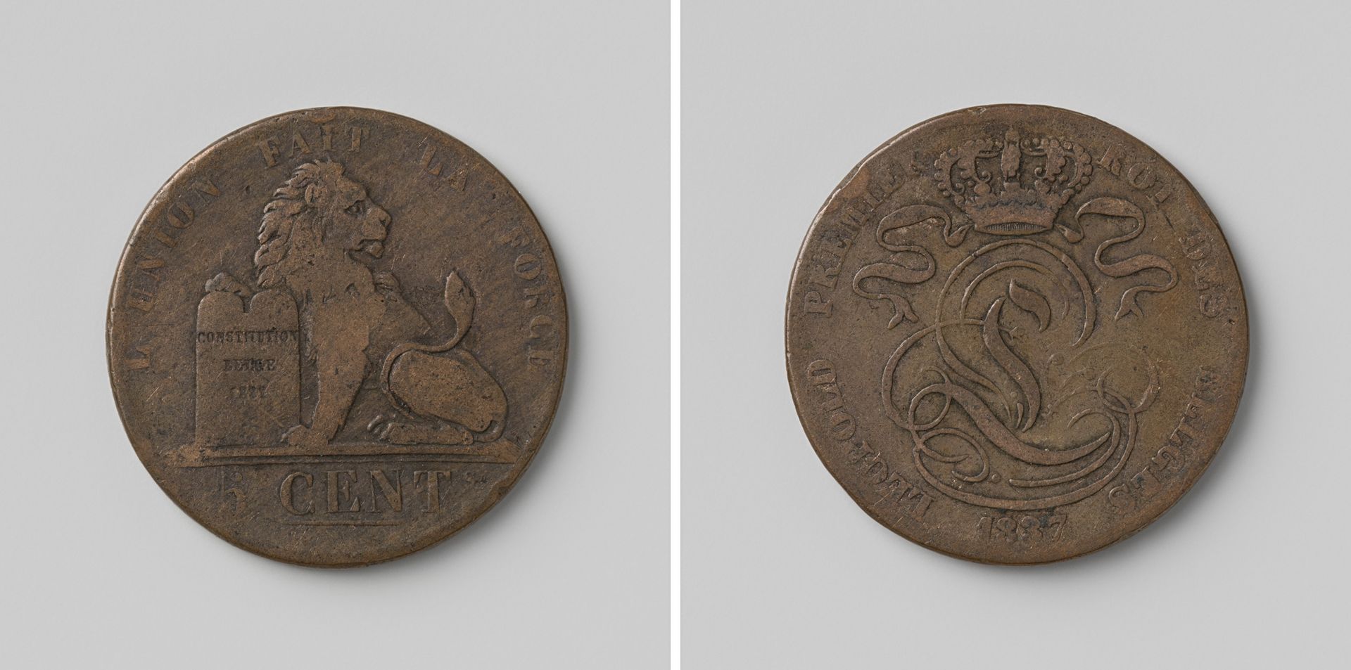 Vijf cent van Leopold I, koning der Belgen by Joseph-Pierre Braemt