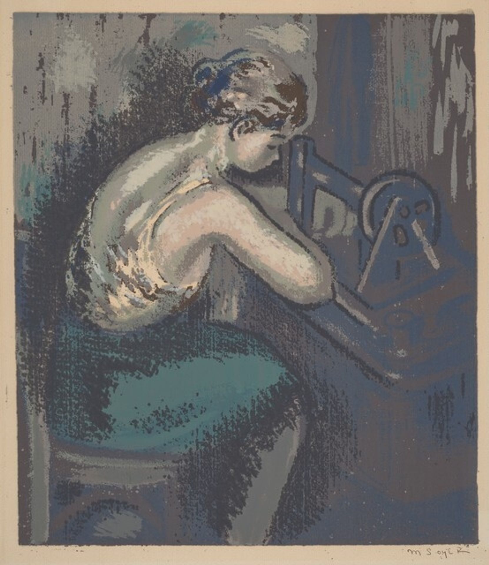 Seamstress by Moses Soyer