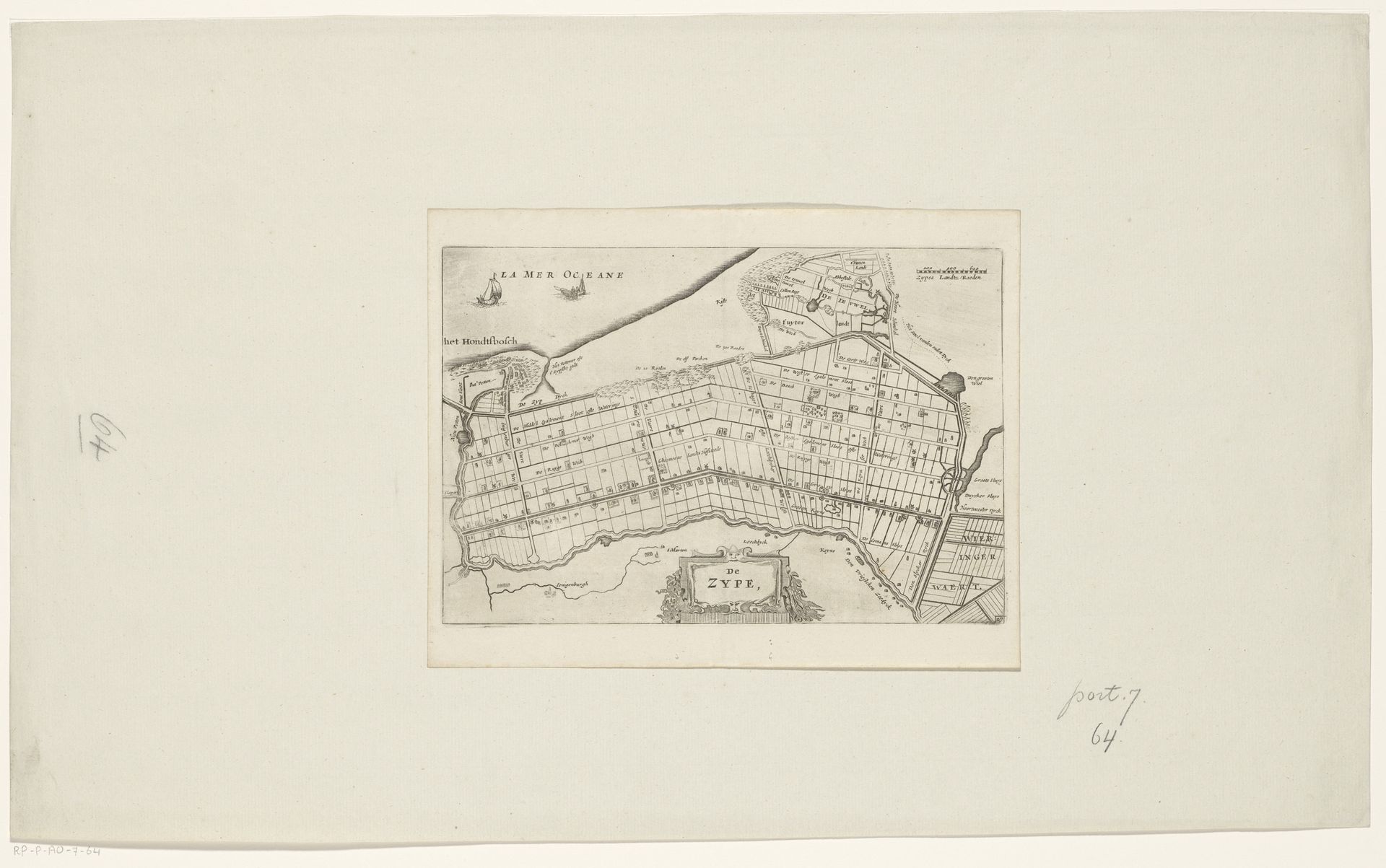 Kaart van de Zijpepolder by Anonymous