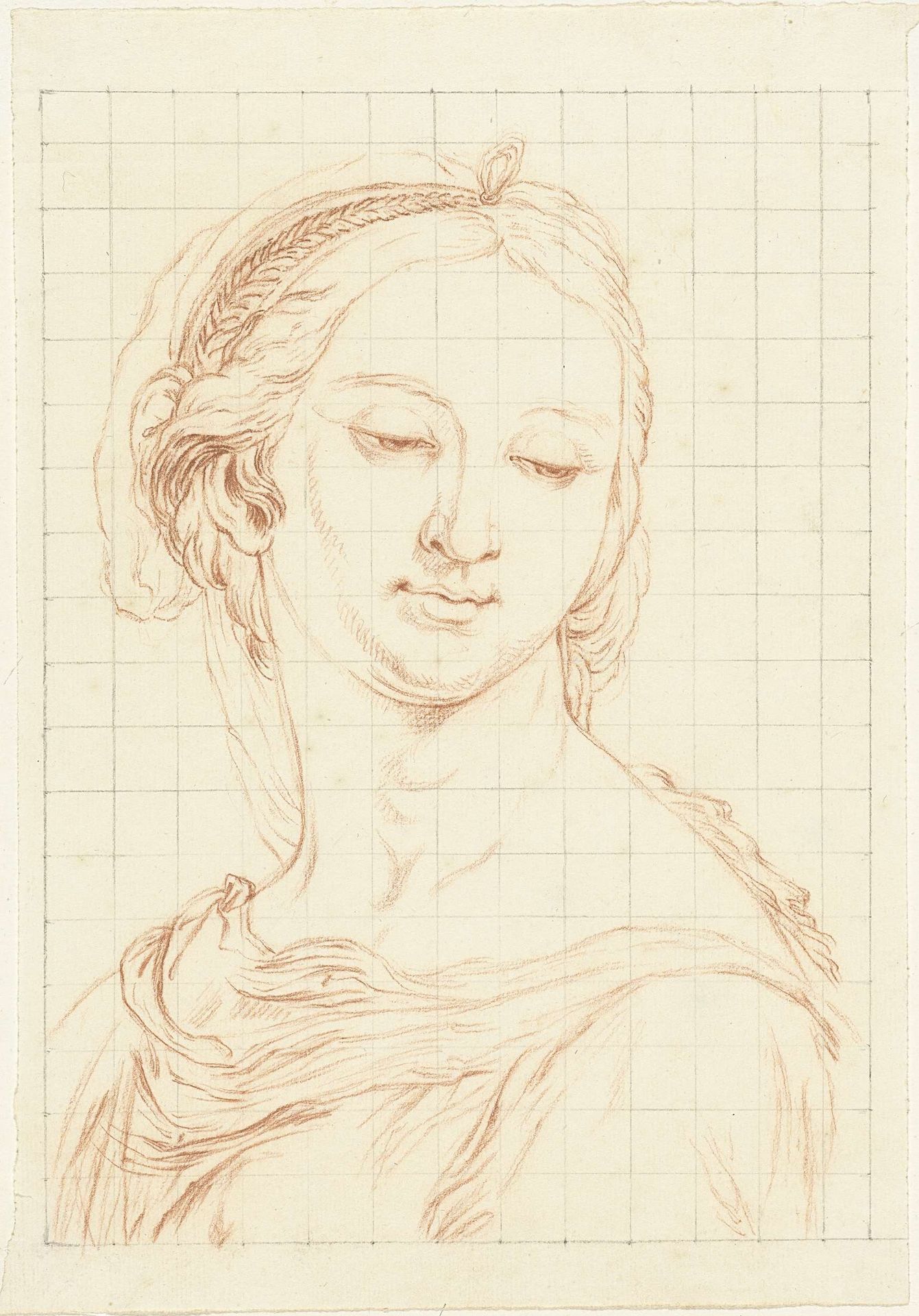 Hoofd van Madonna by Bernard Picart