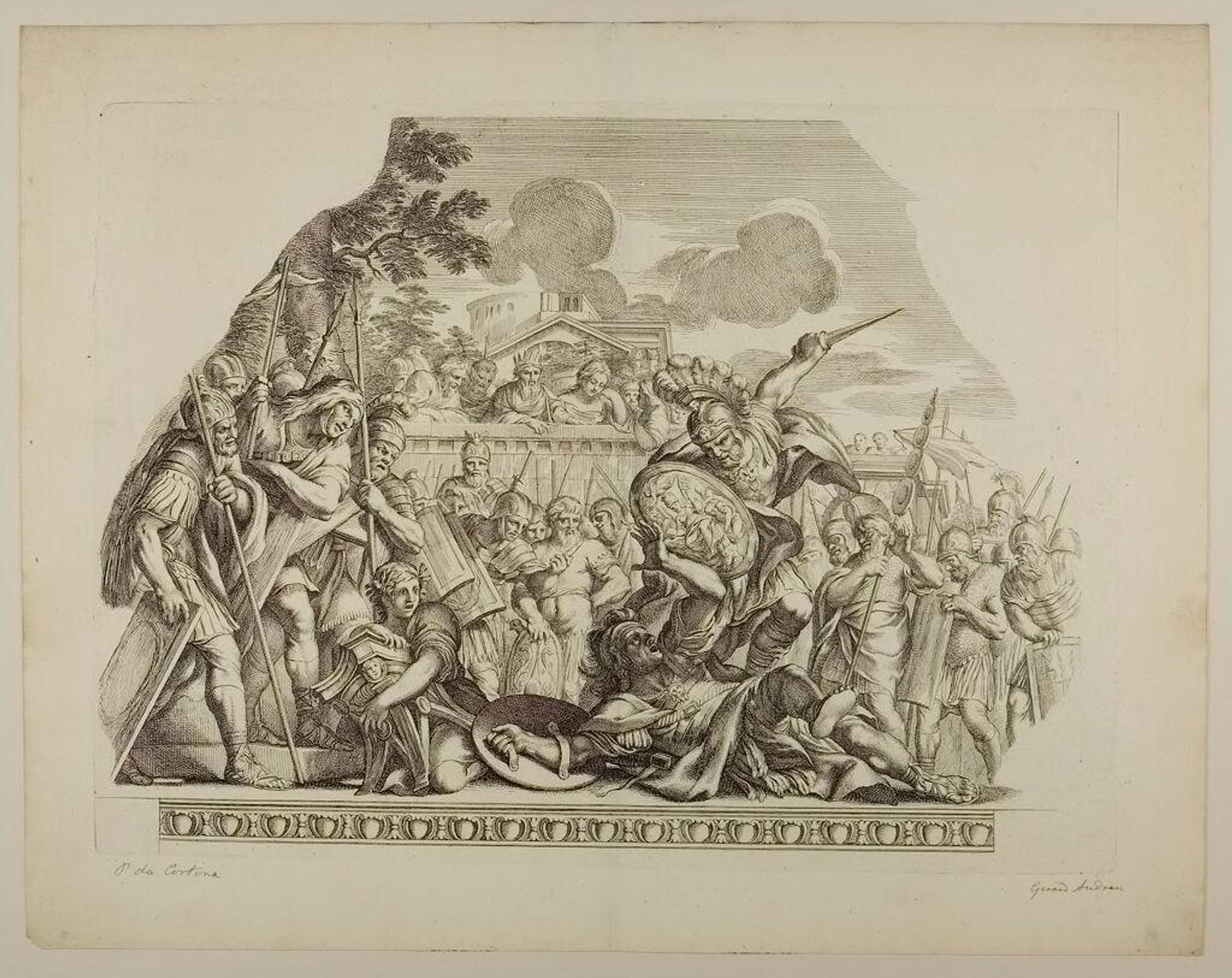 Combat of Aeneas and Turnus by GÃ©rard Audran
