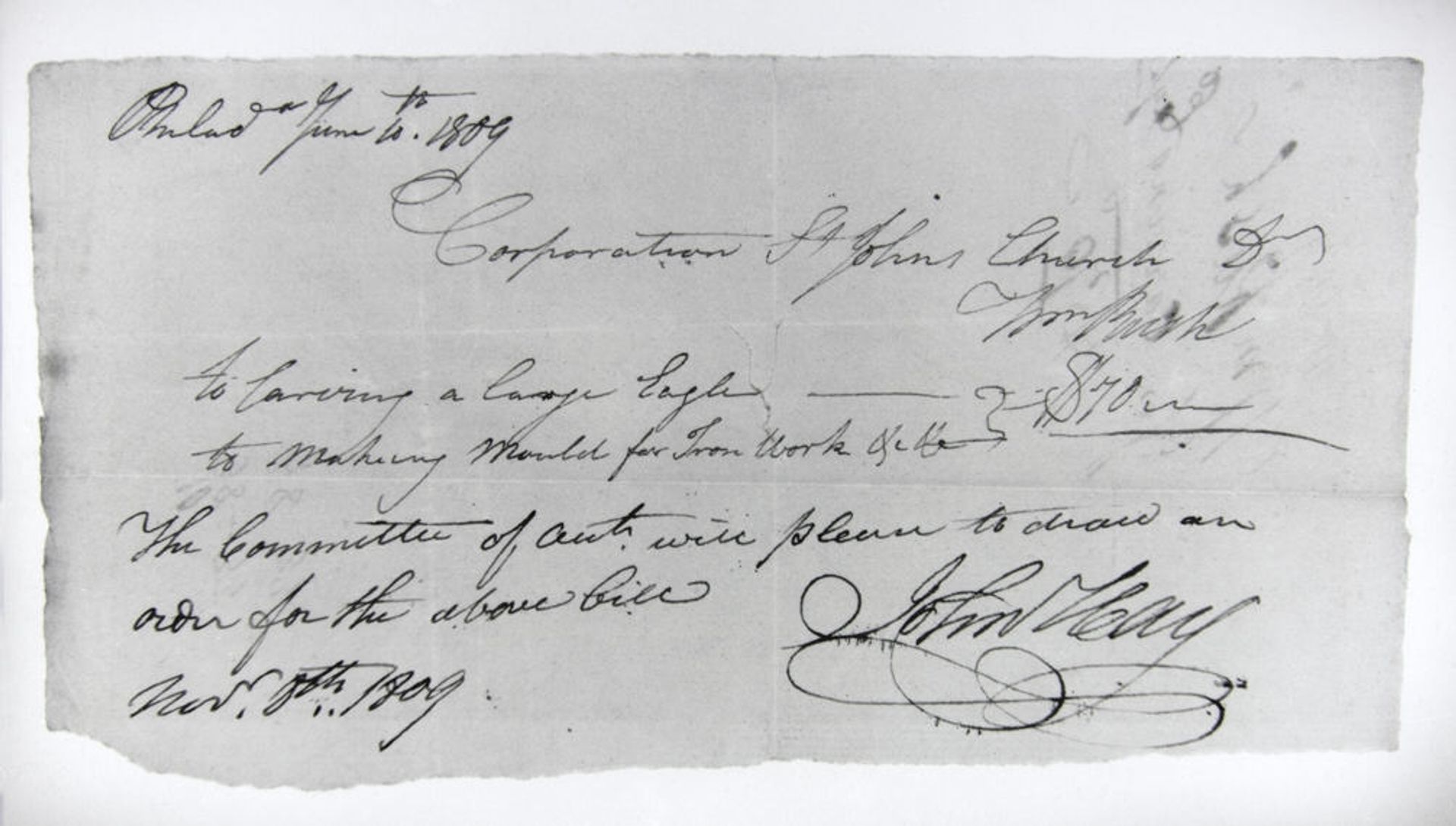 Bill of Sale by William Rush