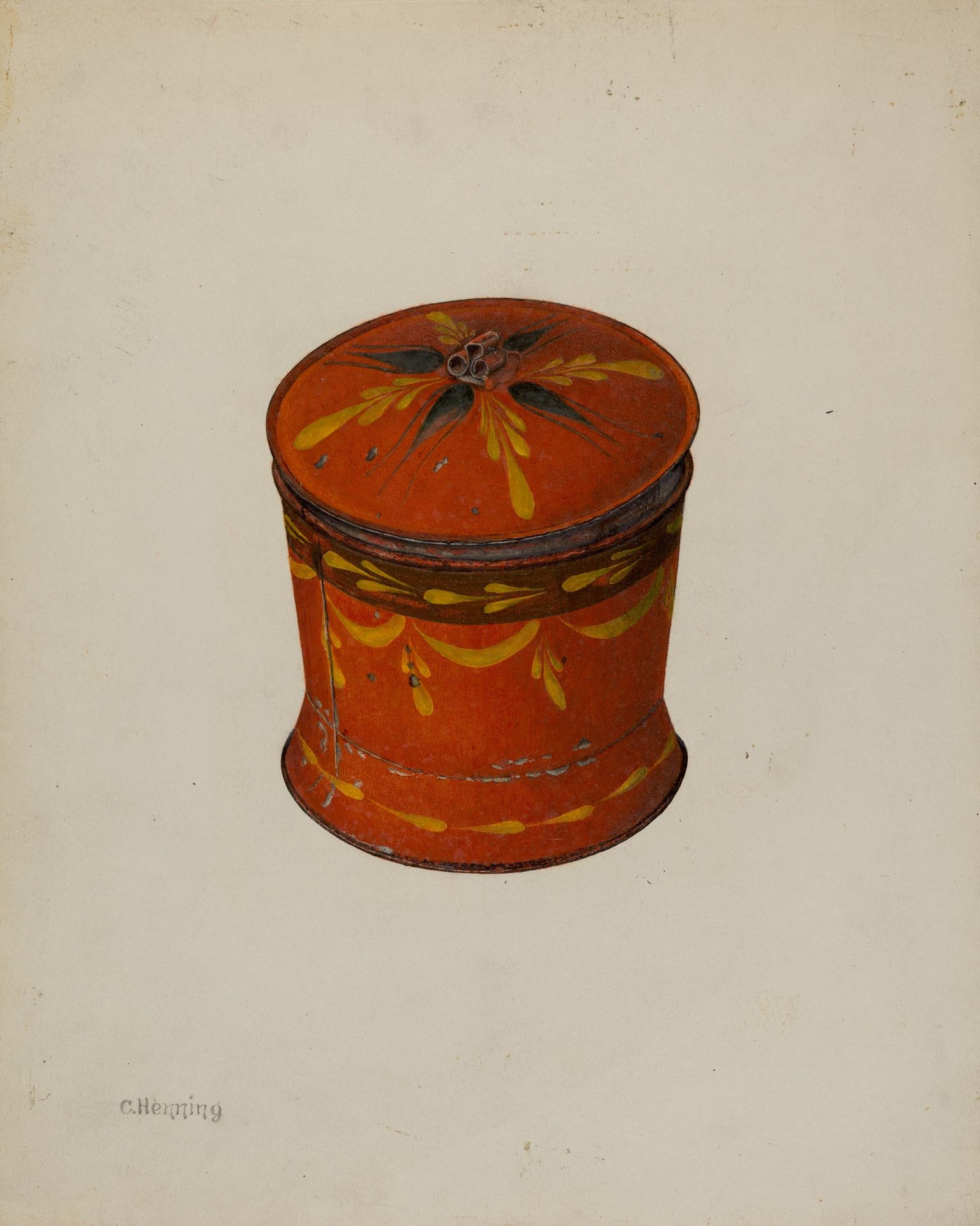 Toleware Sugar Bowl by Charles Henning