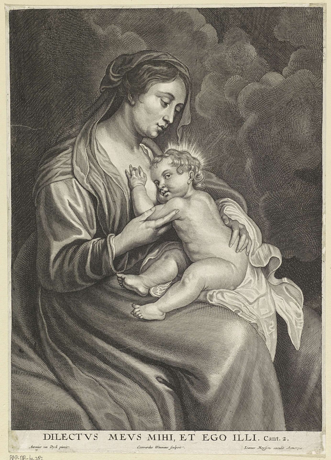 Maria met het Christuskind by Coenraet Waumans
