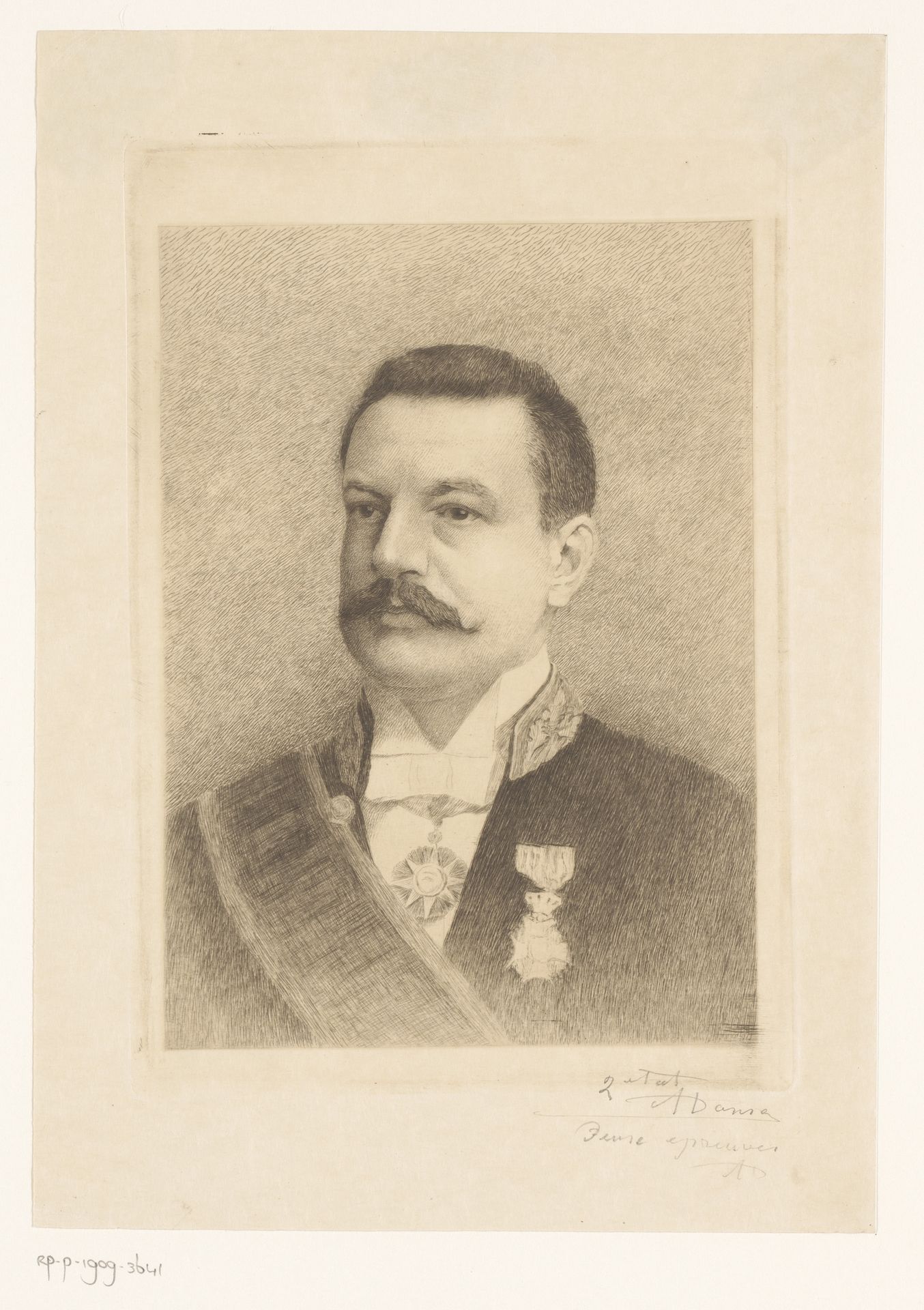 Portret van Frans Schollaert by Auguste Danse